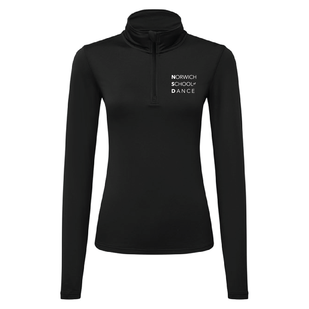 Norwich School of Dance: Women's Fitted Long Sleeve 1/4 Zip Top