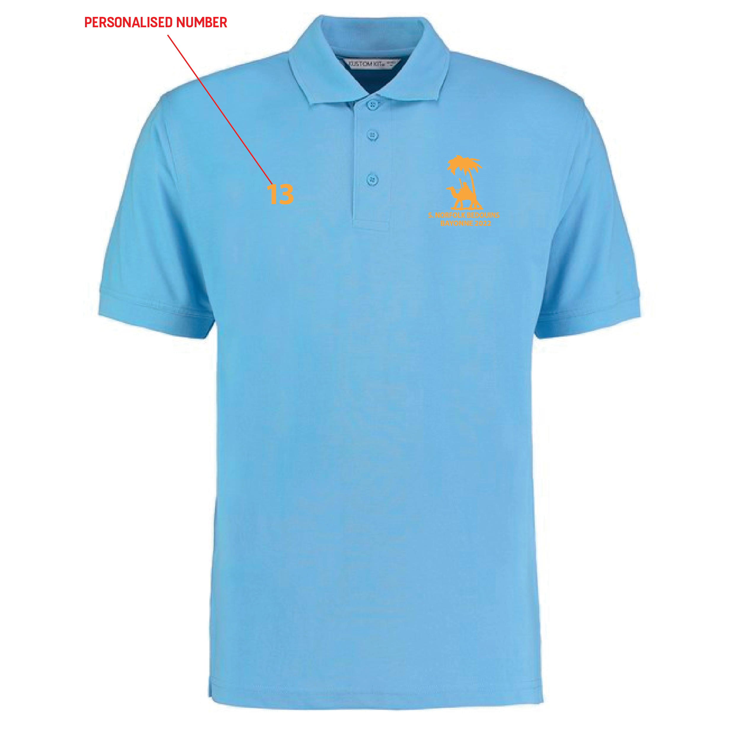 South Norfolk Bedouins – BAYONNE 2022 Polo Shirt (Light Blue)