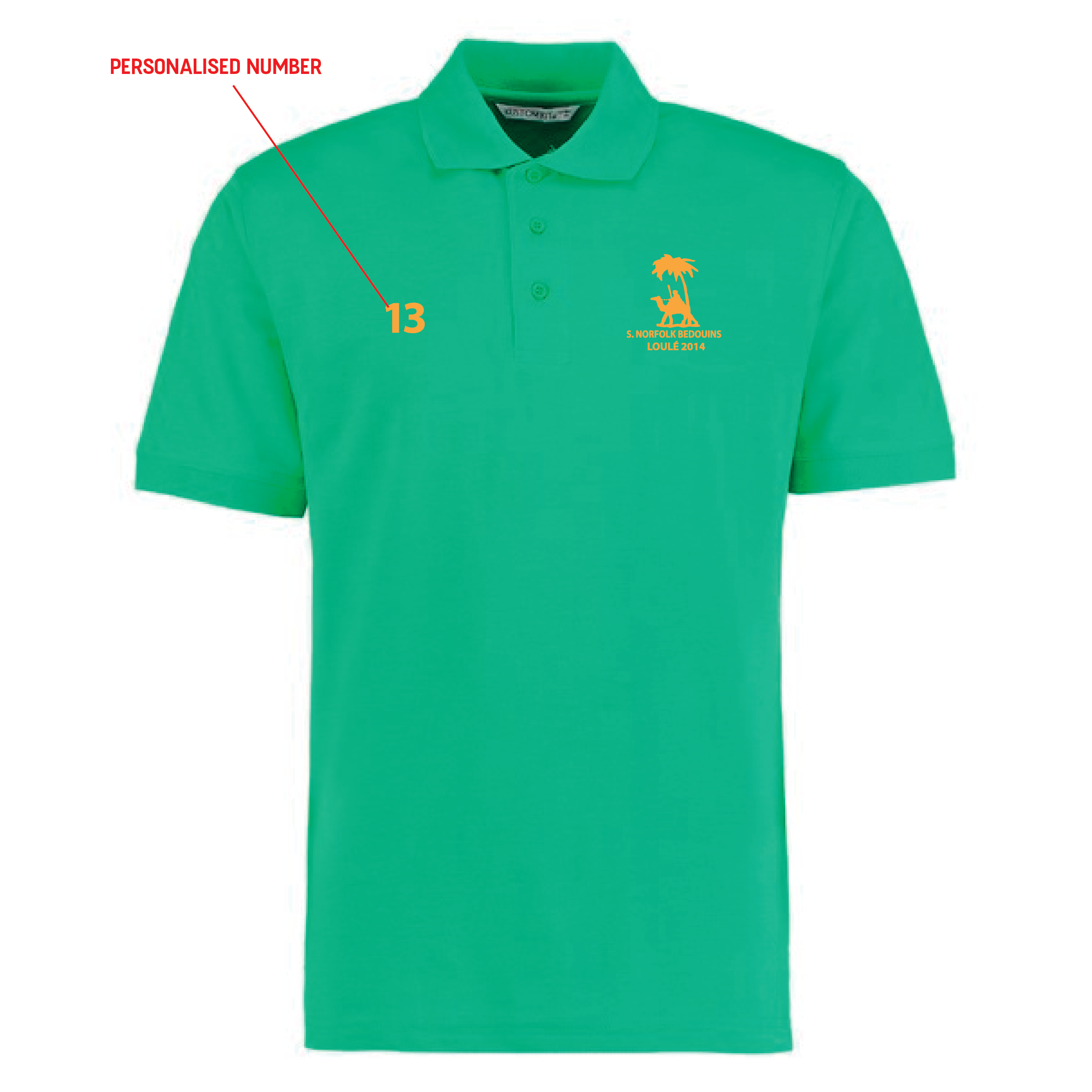 South Norfolk Bedouins – LOULÉ 2014 Polo Shirt (Apple Green)