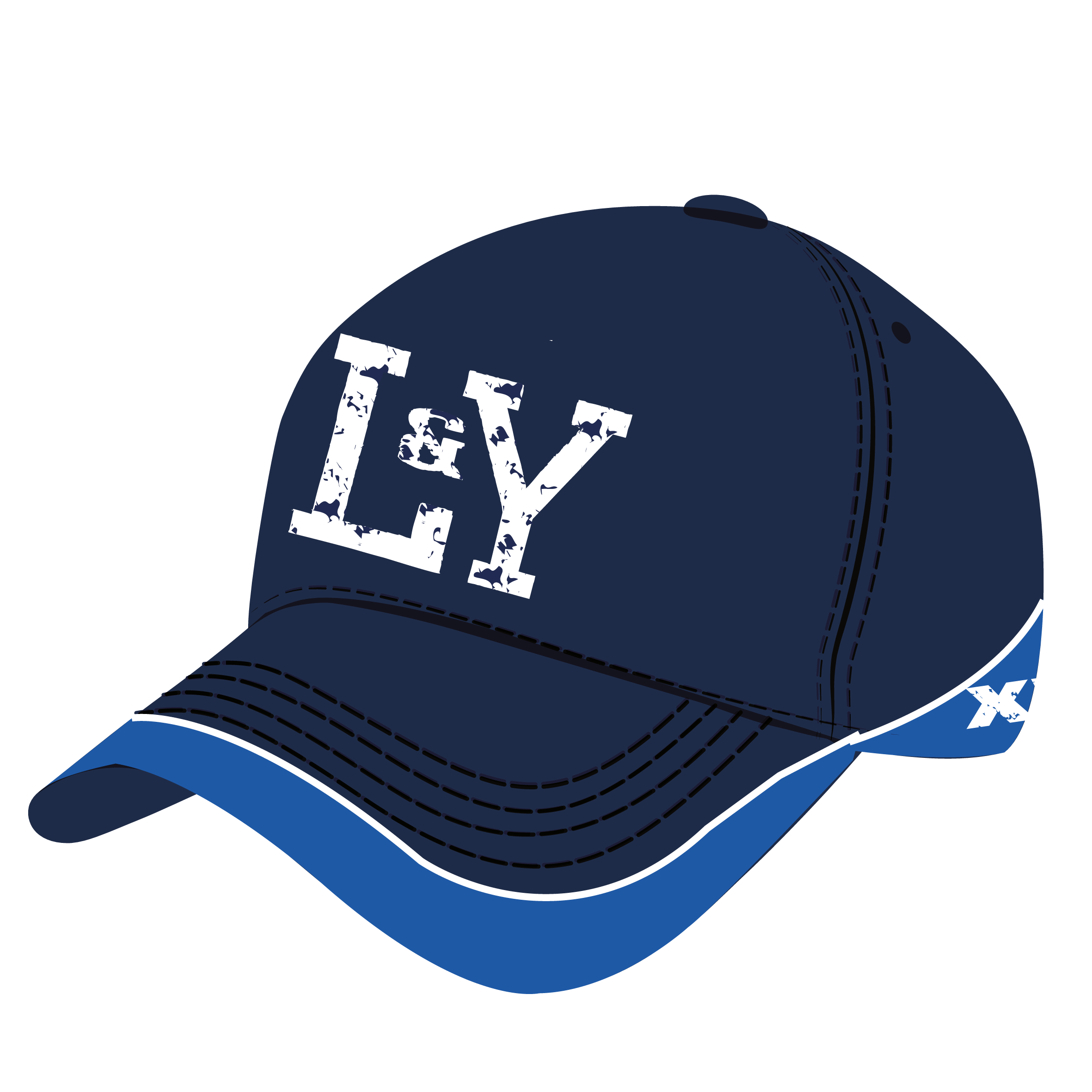 L&Y Rugby Teamwear Cap - Navy / Royal / White