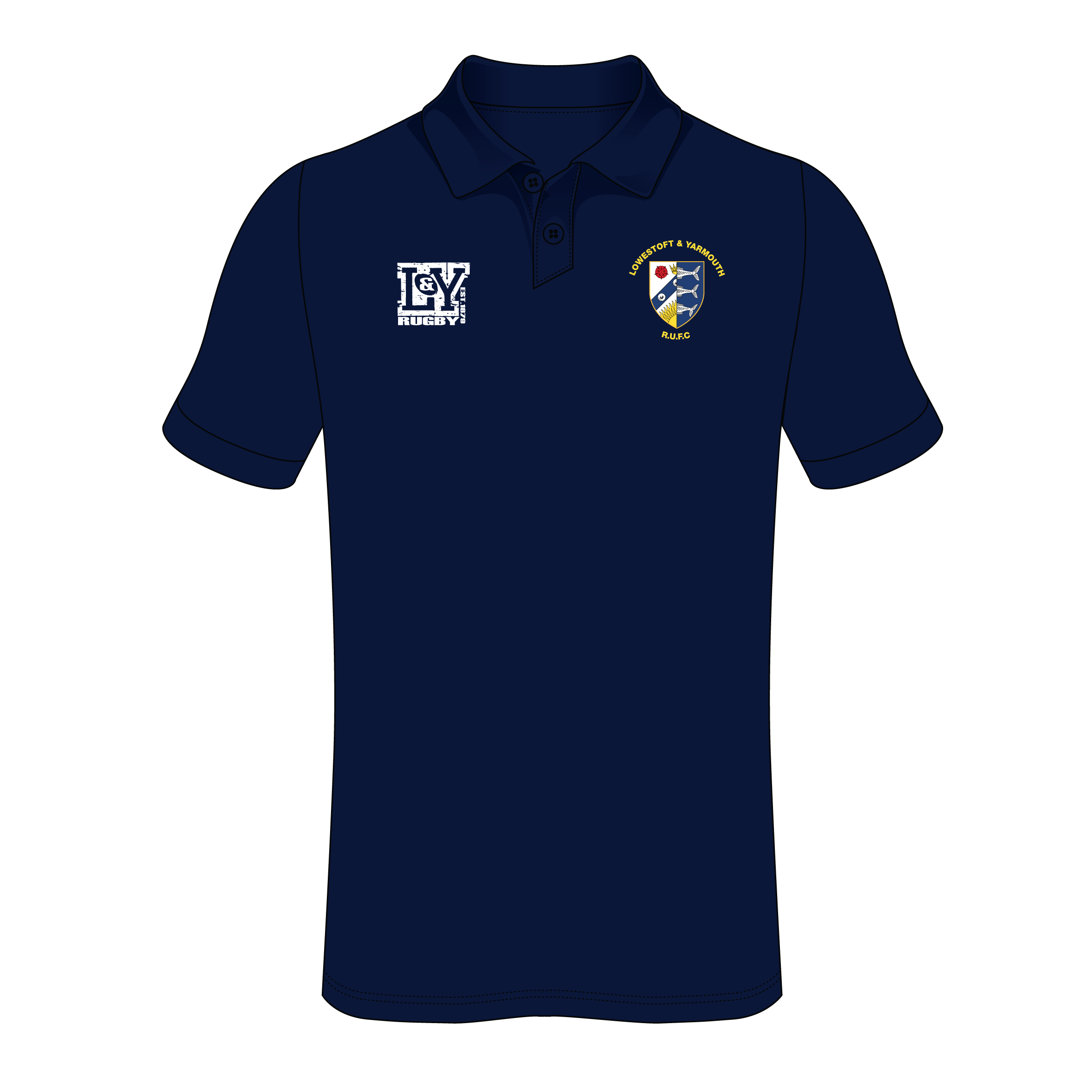 L&Y Rugby - Mens Classic Polo Shirt - Navy