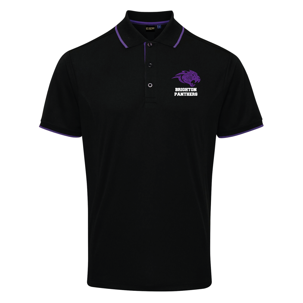 Brighton Panthers - CoolChecker Polo Shirt - Black / Purple