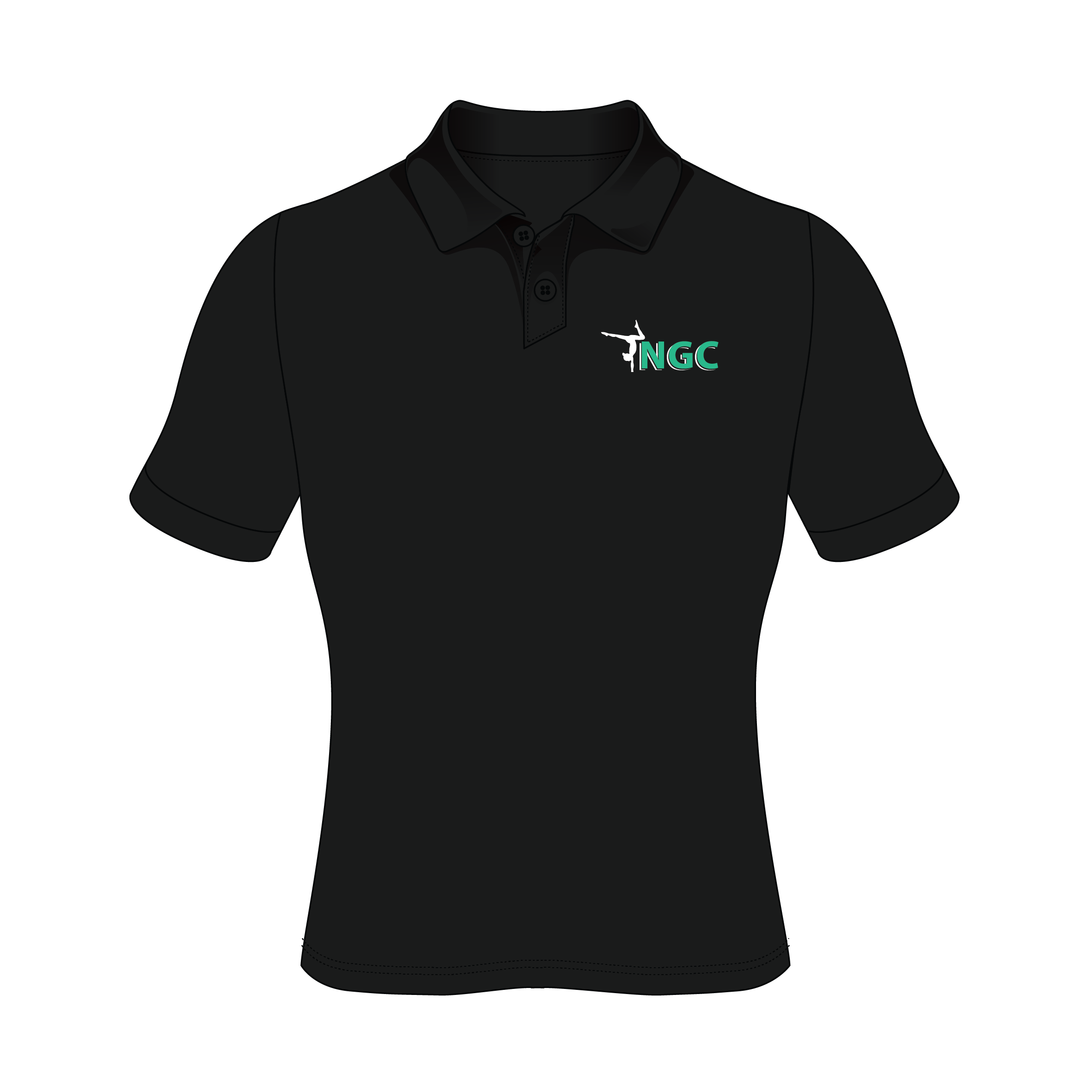 Norwich Gymnastics Club - Adults Womens Polo Shirt - Black