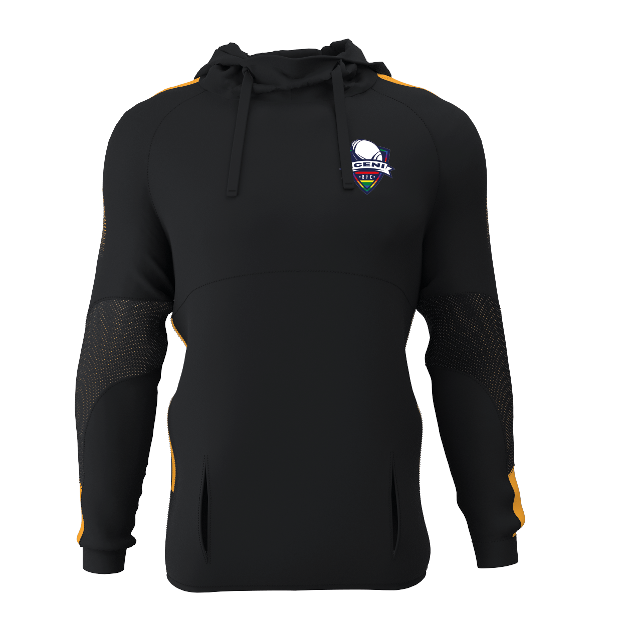 Iceni RFC - EDGE Pro Hoodie - Black/Amber