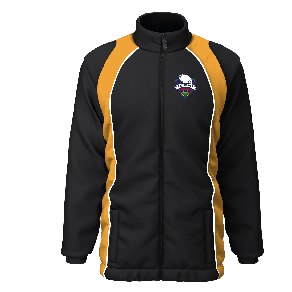 Iceni RFC - Elite Showerproof Jacket - Black/Amber