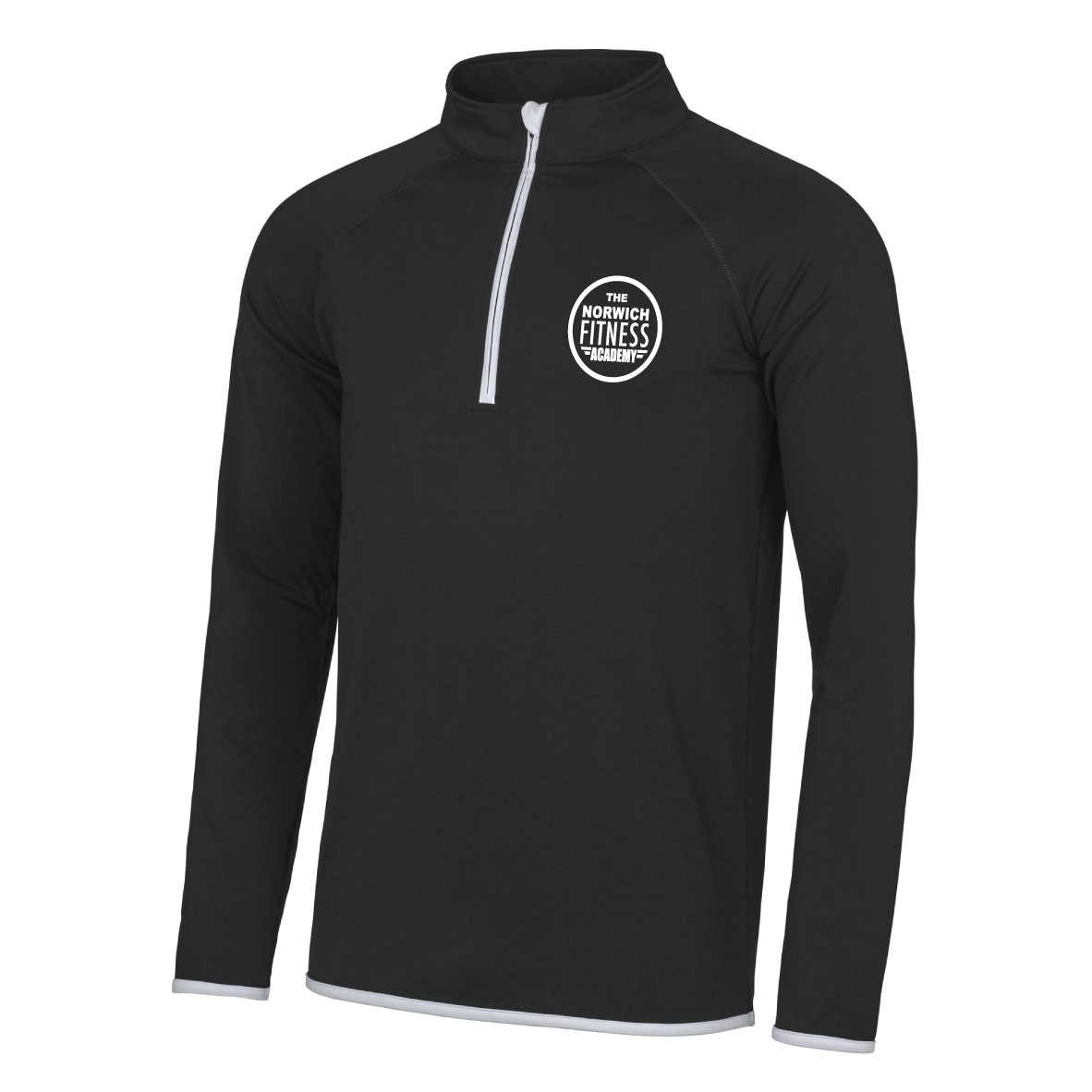The Norwich Fitness Academy - 1/4 Zip Sweatshirt - Black