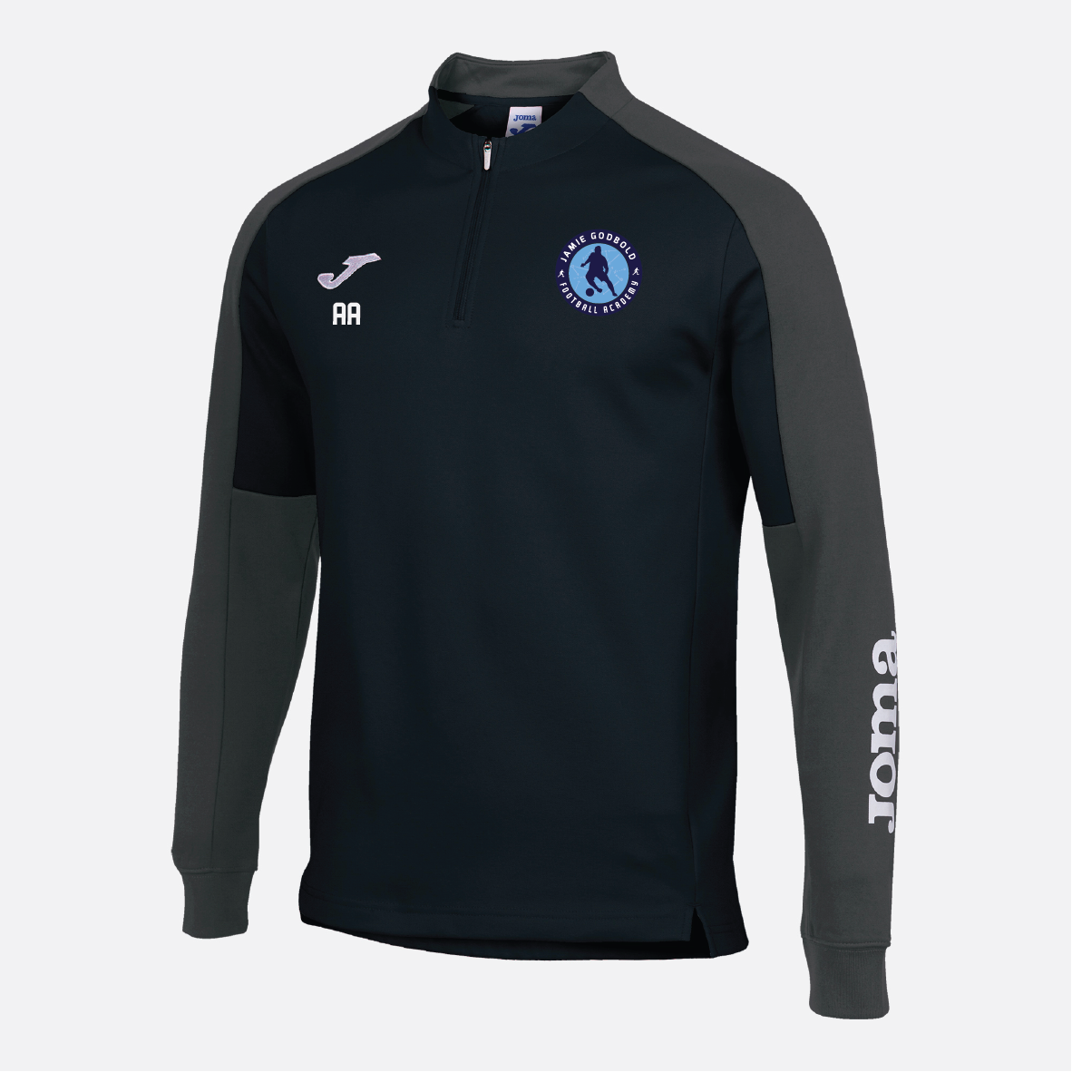 Jamie Godbold Football Academy - Joma Eco Championship 1/4 Zip Sweatshirt - Black/Anthracite