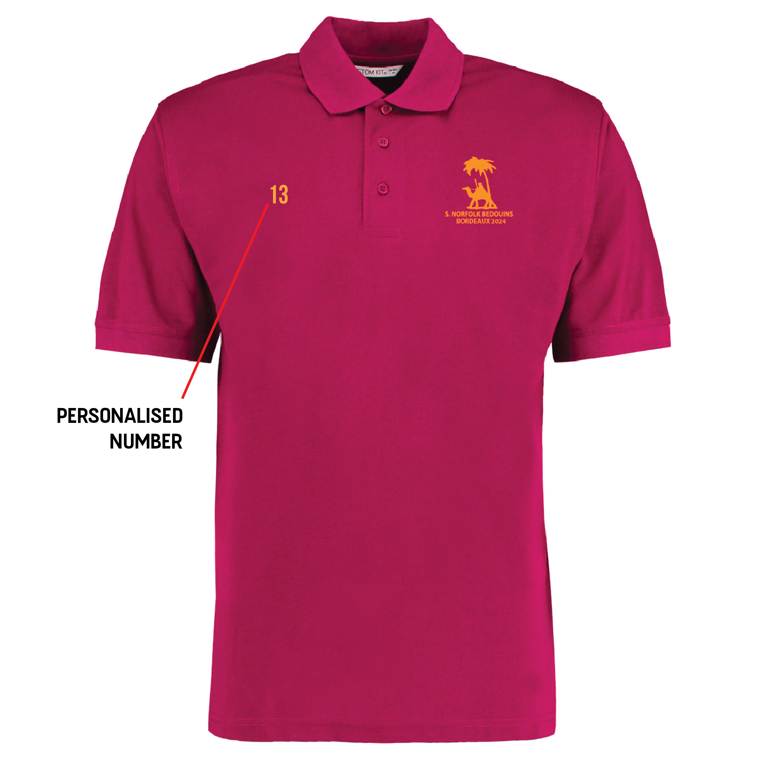 South Norfolk Bedouins – Bordeaux 2024 Polo (Burgundy)