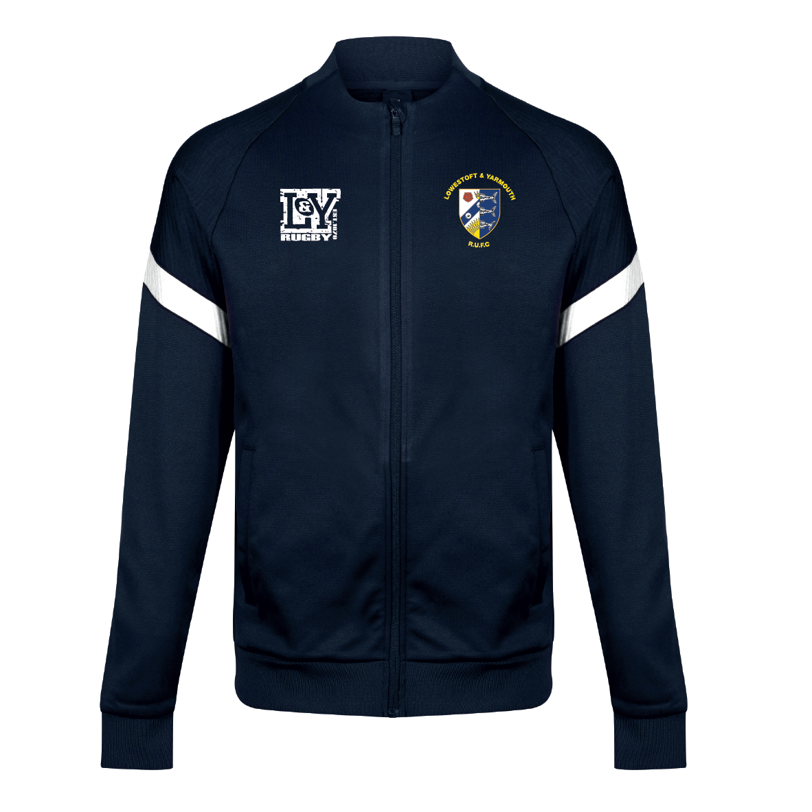 L&Y Rugby - Kinetic Full Zip Track Top - Navy/White