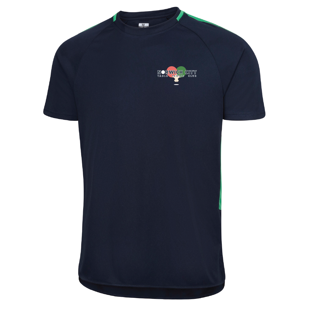 Norwich City Table Tennis Club - Edge Pro Tee - Navy/Emerald