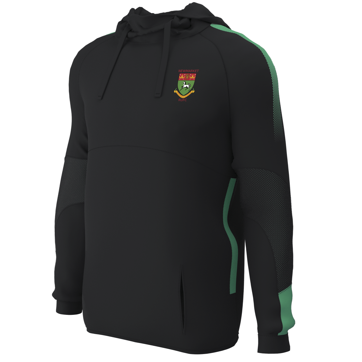 Newmarket RUFC - EDGE Pro Hoodie - Black / Emerald