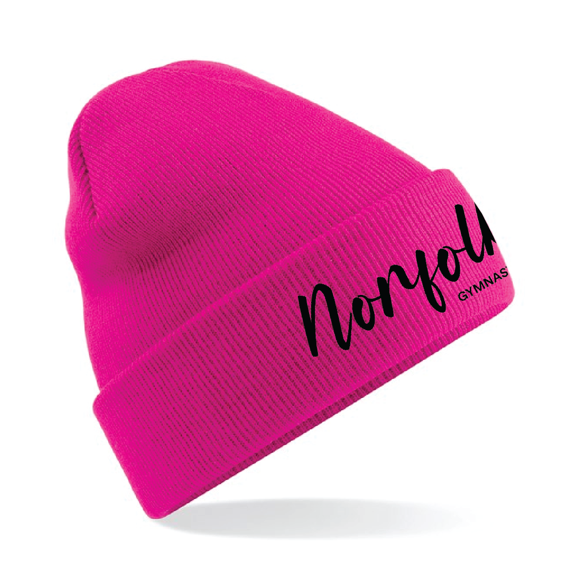 Norfolk Gymnastics Squad - Original Cuffed Beanie - Fuchsia