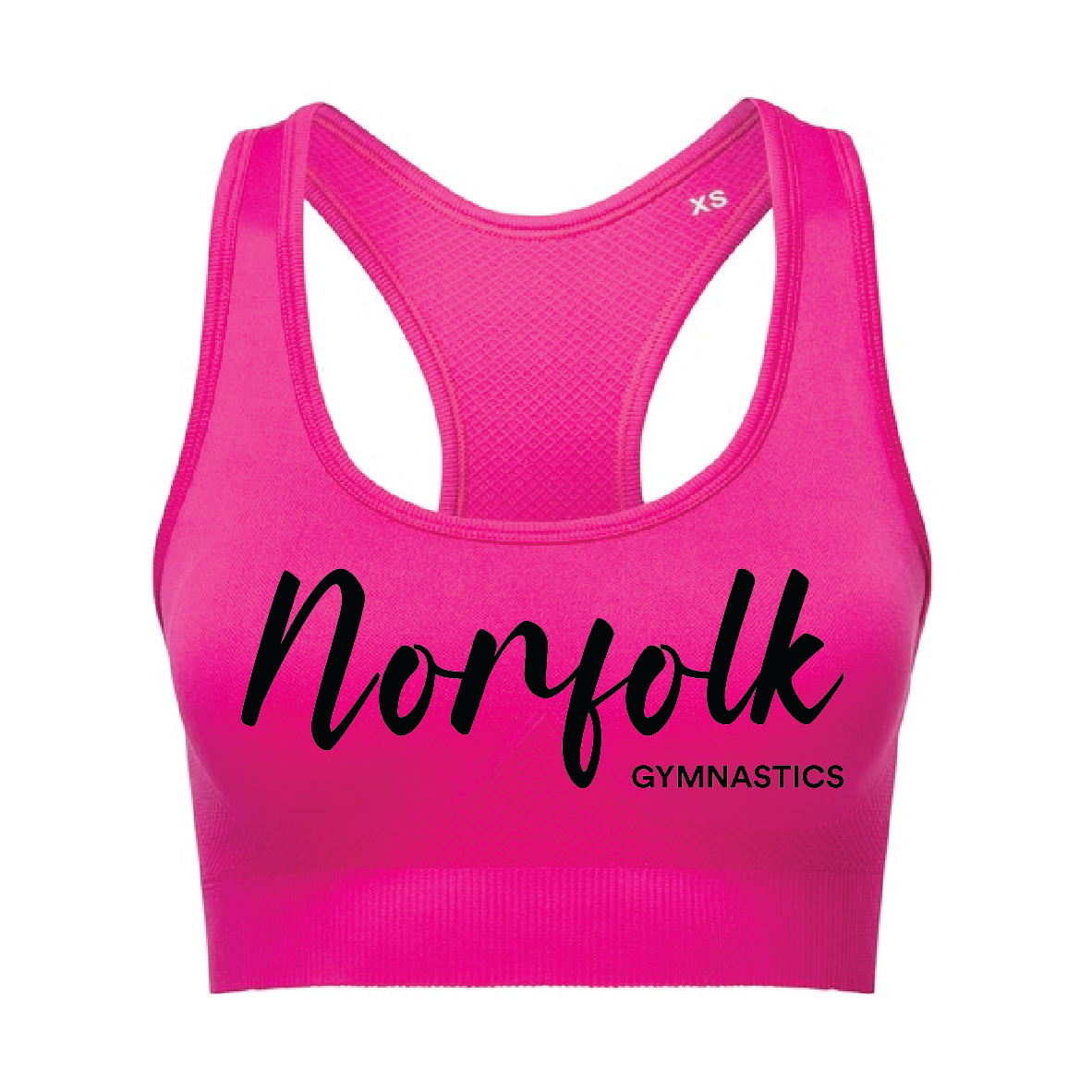 Norfolk Gymnastics Squad - Seemless 3D Fit Sports Bra - Fuchsia
