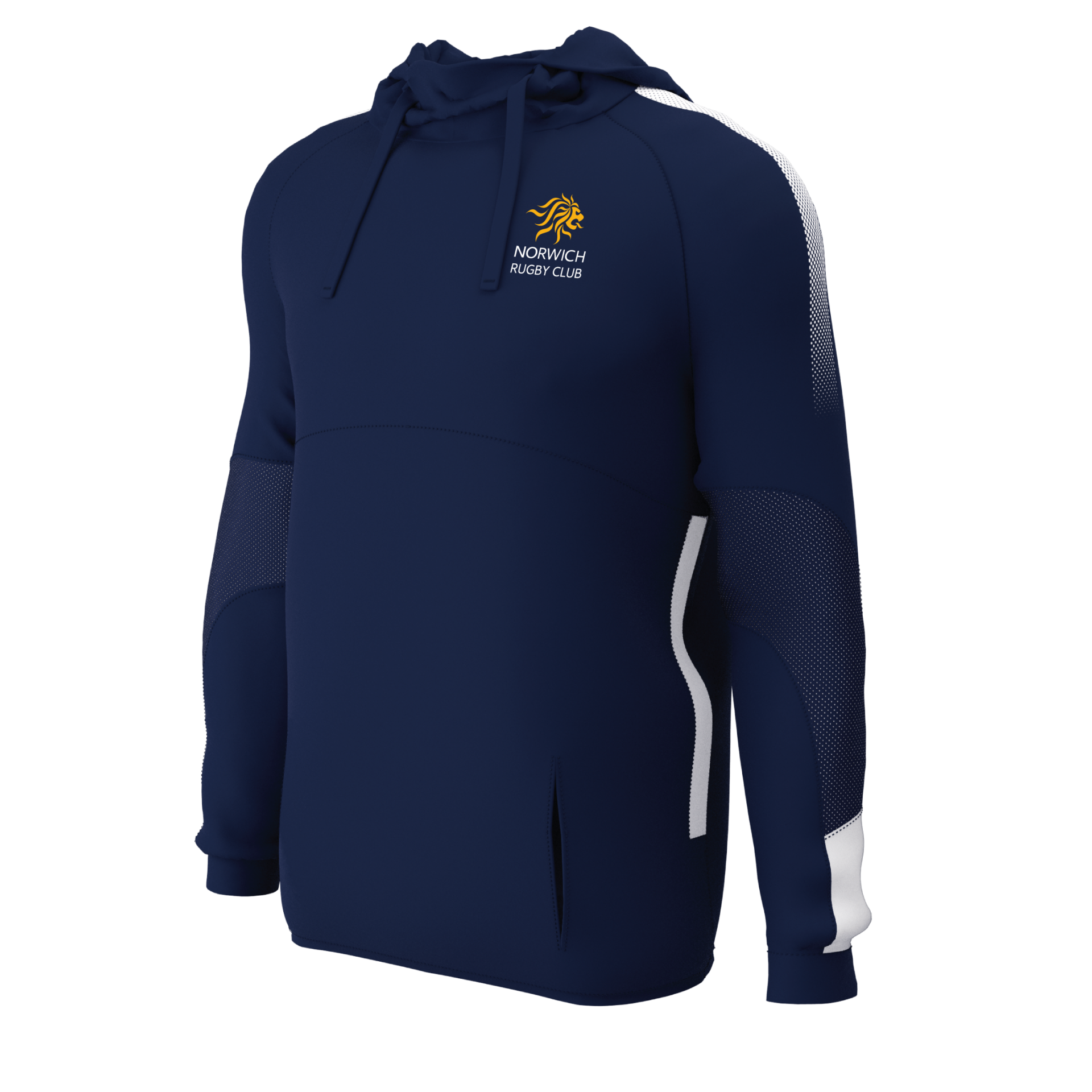 Norwich RFC - EDGE Pro Hoodie - Navy / White