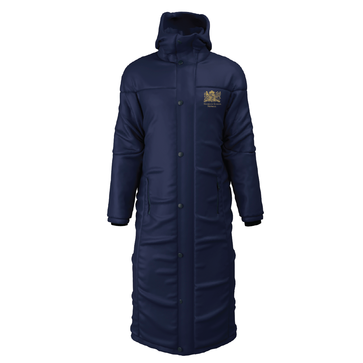Norwich School Netball - Contoured Bench Coat - Navy