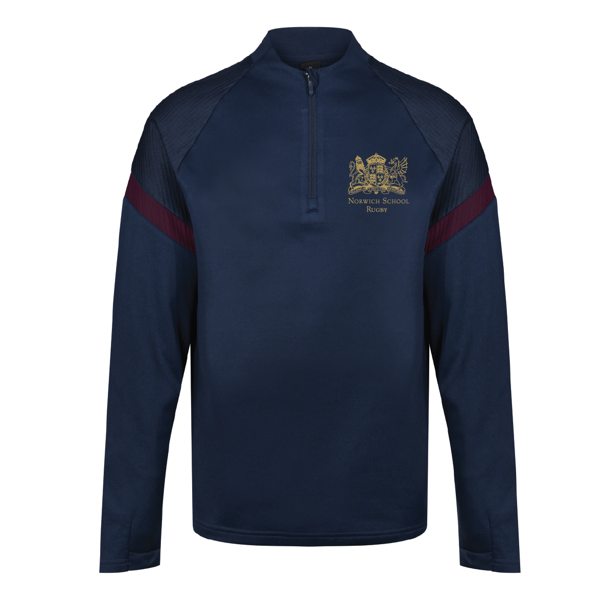 Norwich School Rugby - Kinetic Midlayer - Navy / Maroon