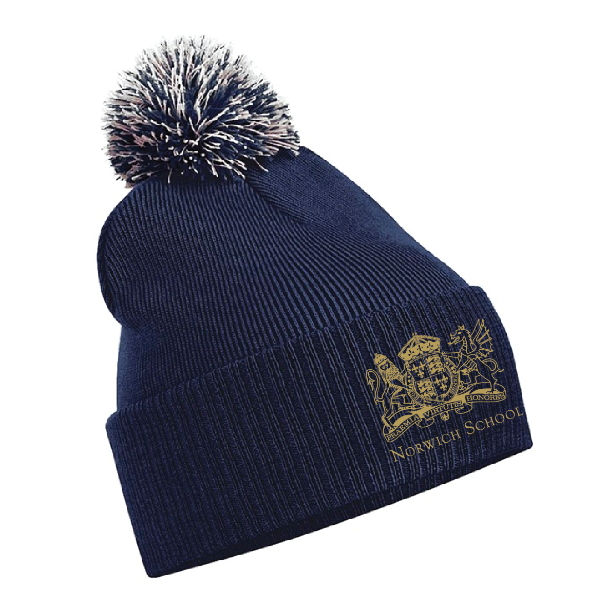 Norwich School Rugby - Snowstar Bobble Hat - Navy