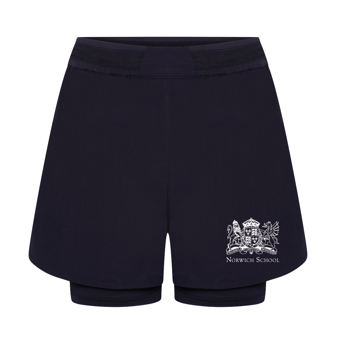Norwich School - Women's 2 in 1 Eco Tech Shorts - Navy