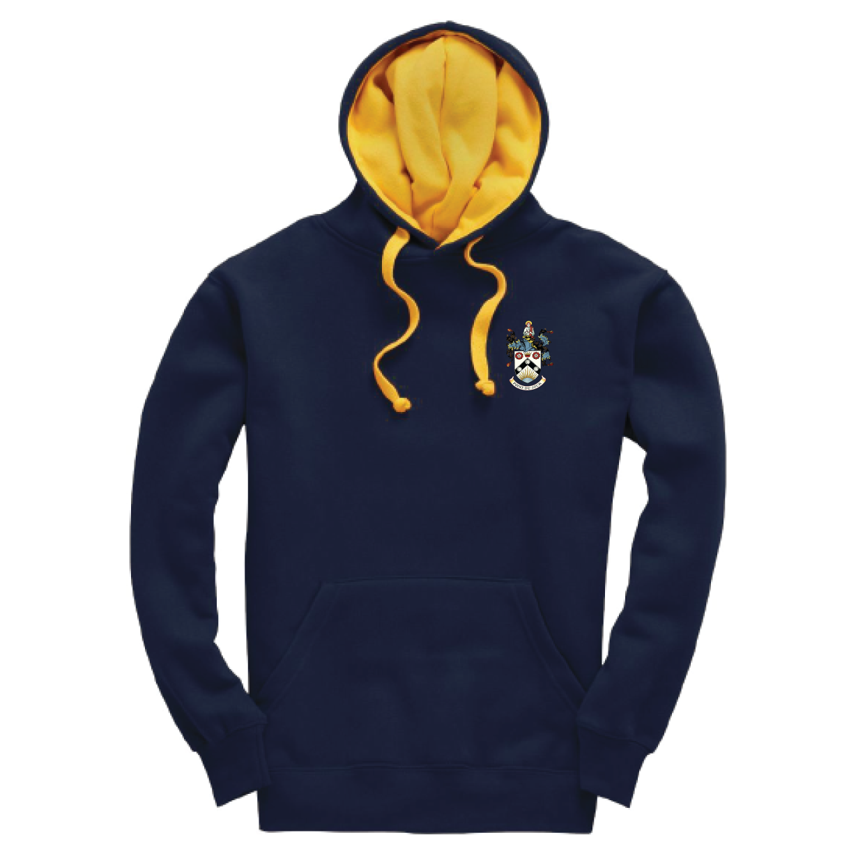 Lowestoft Town CC - Premium Contrast Hoodie - Navy/Yellow