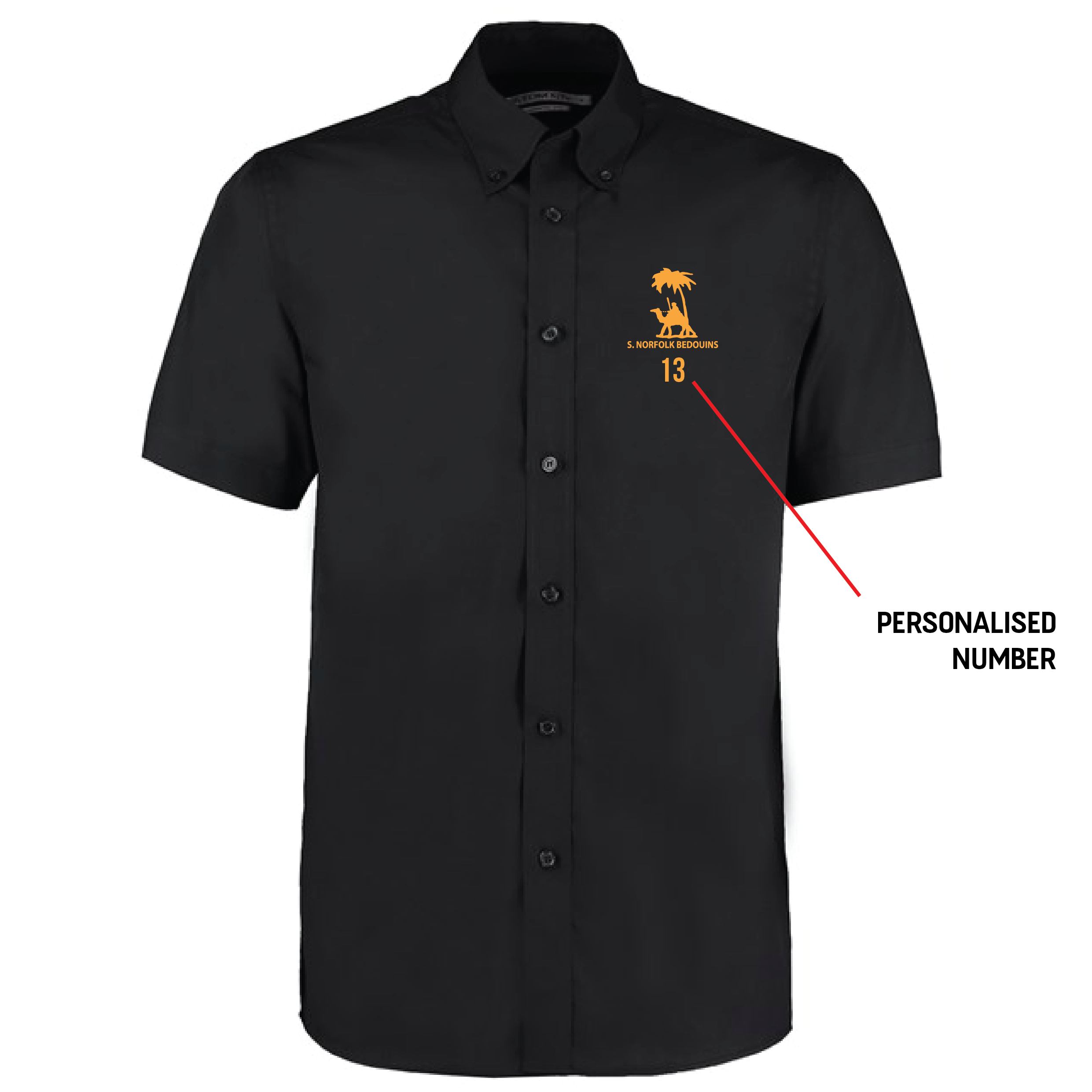 South Norfolk Bedouins – Short Sleeved Classic Shirt (Black)