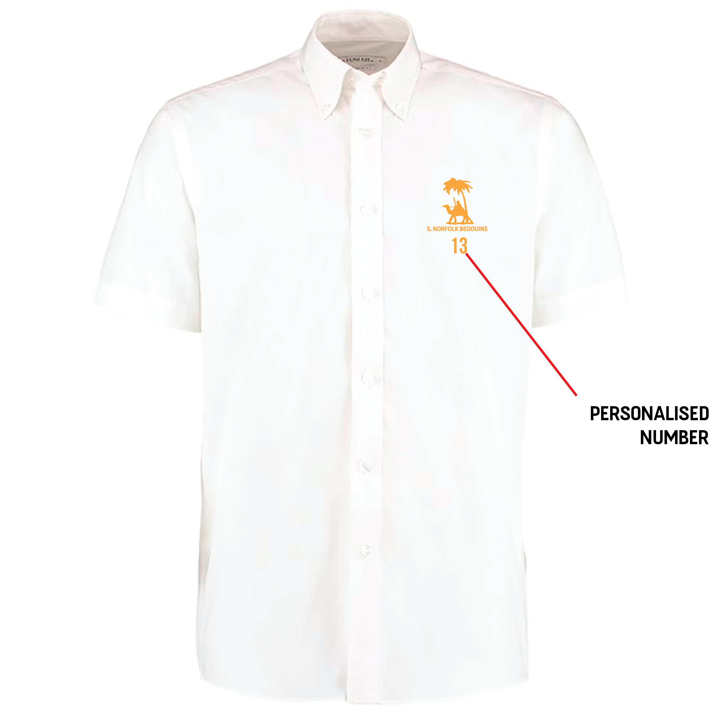 South Norfolk Bedouins – Short Sleeved Classic Shirt (White)