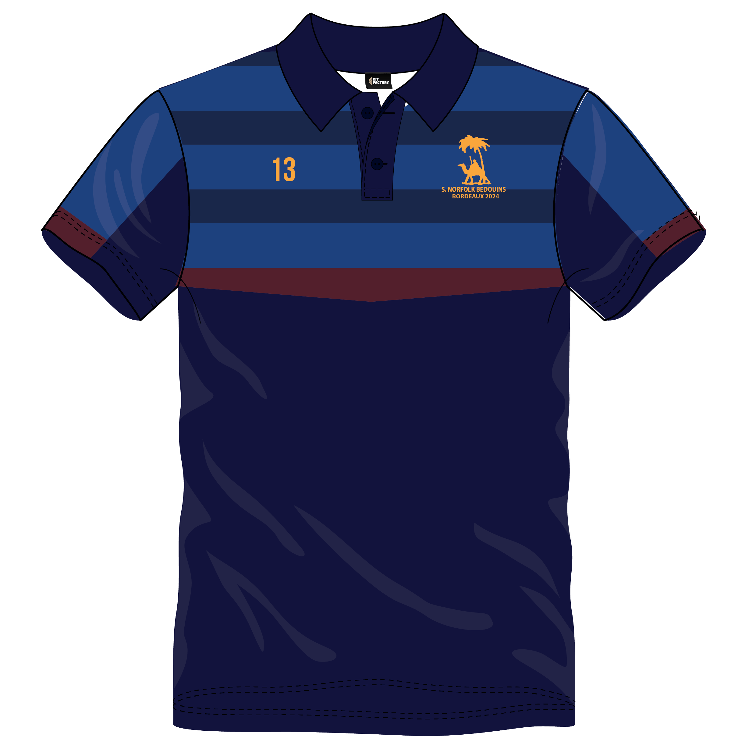 South Norfolk Bedouins – Fusion Polo Shirt - Bordeaux Tour 2024