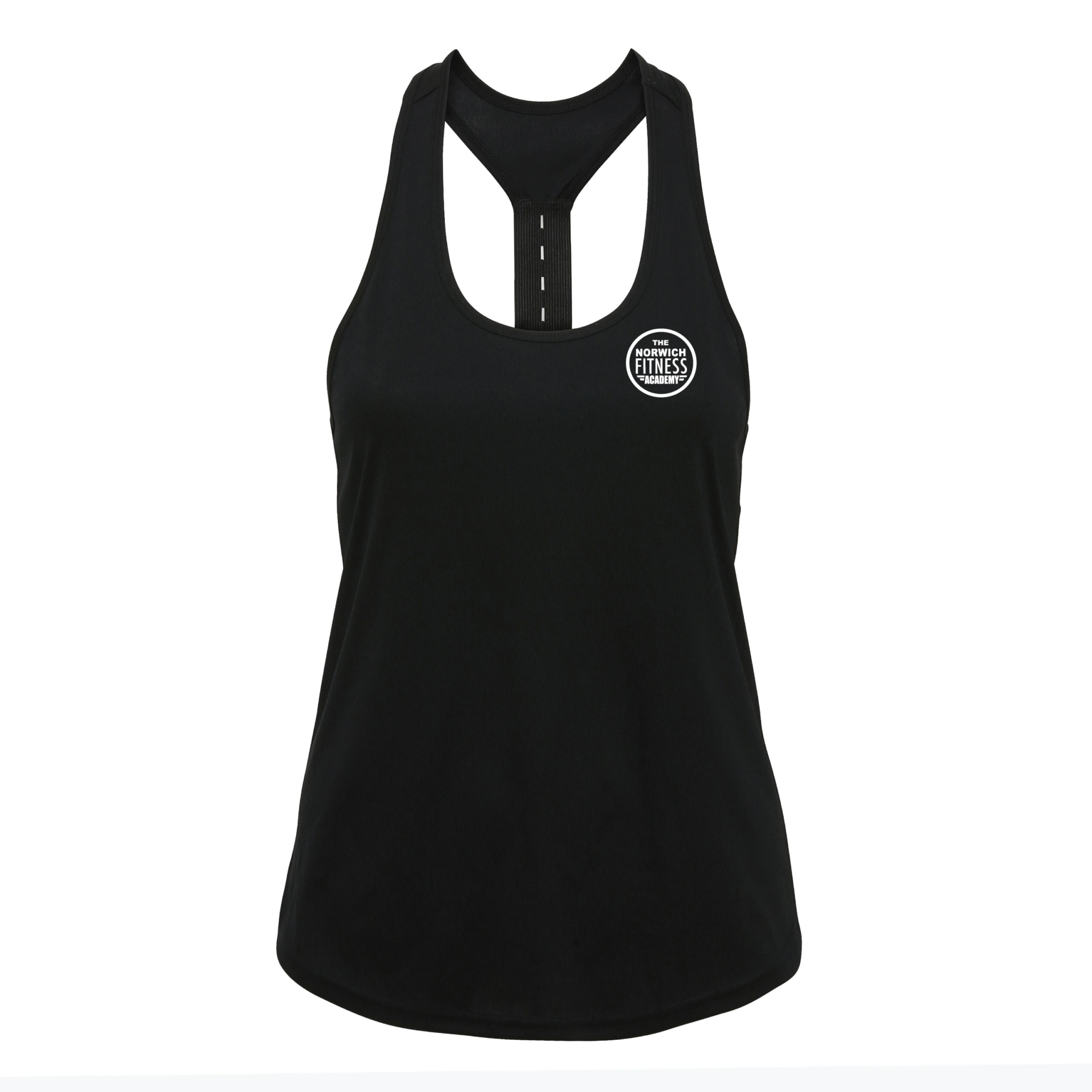 The Norwich Fitness Academy - Performance Strap Back Vest - Black