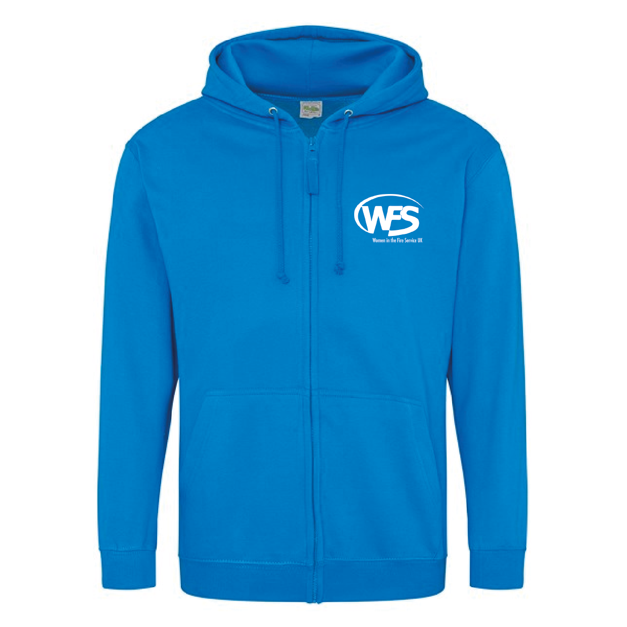 Women in the Fire Service UK – Zipped Hoodie – Sapphire Blue