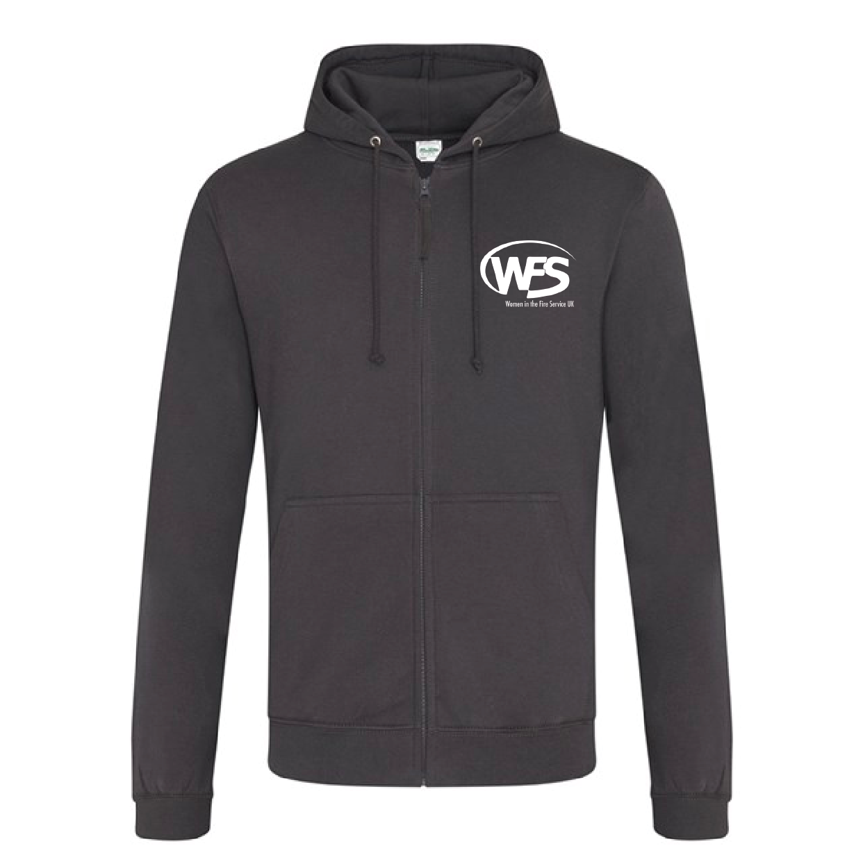 Women in the Fire Service UK – Zipped Hoodie – Storm Grey