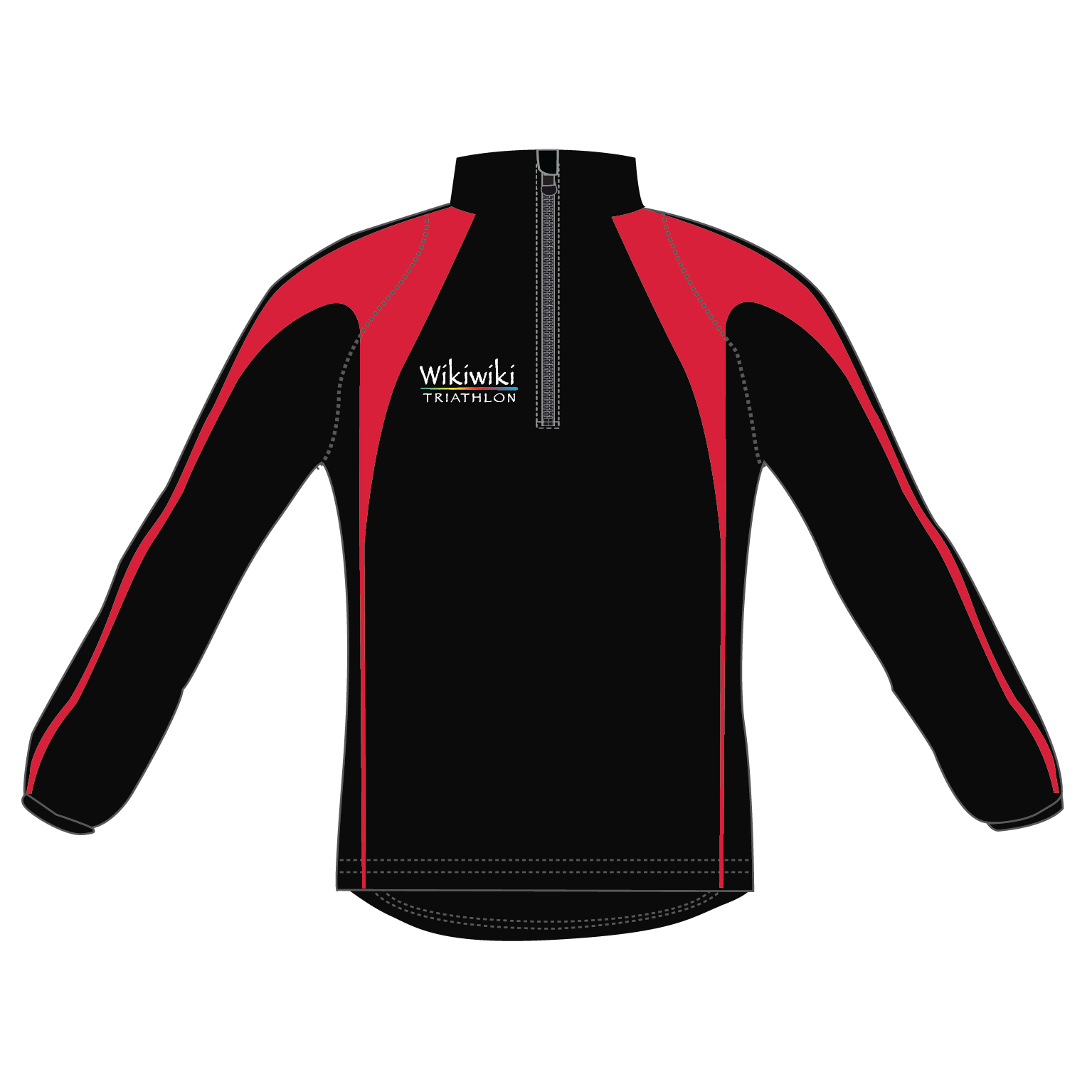 Wikiwiki Triathlon - Pro Midlayer TEAM EDITION - Black/Red