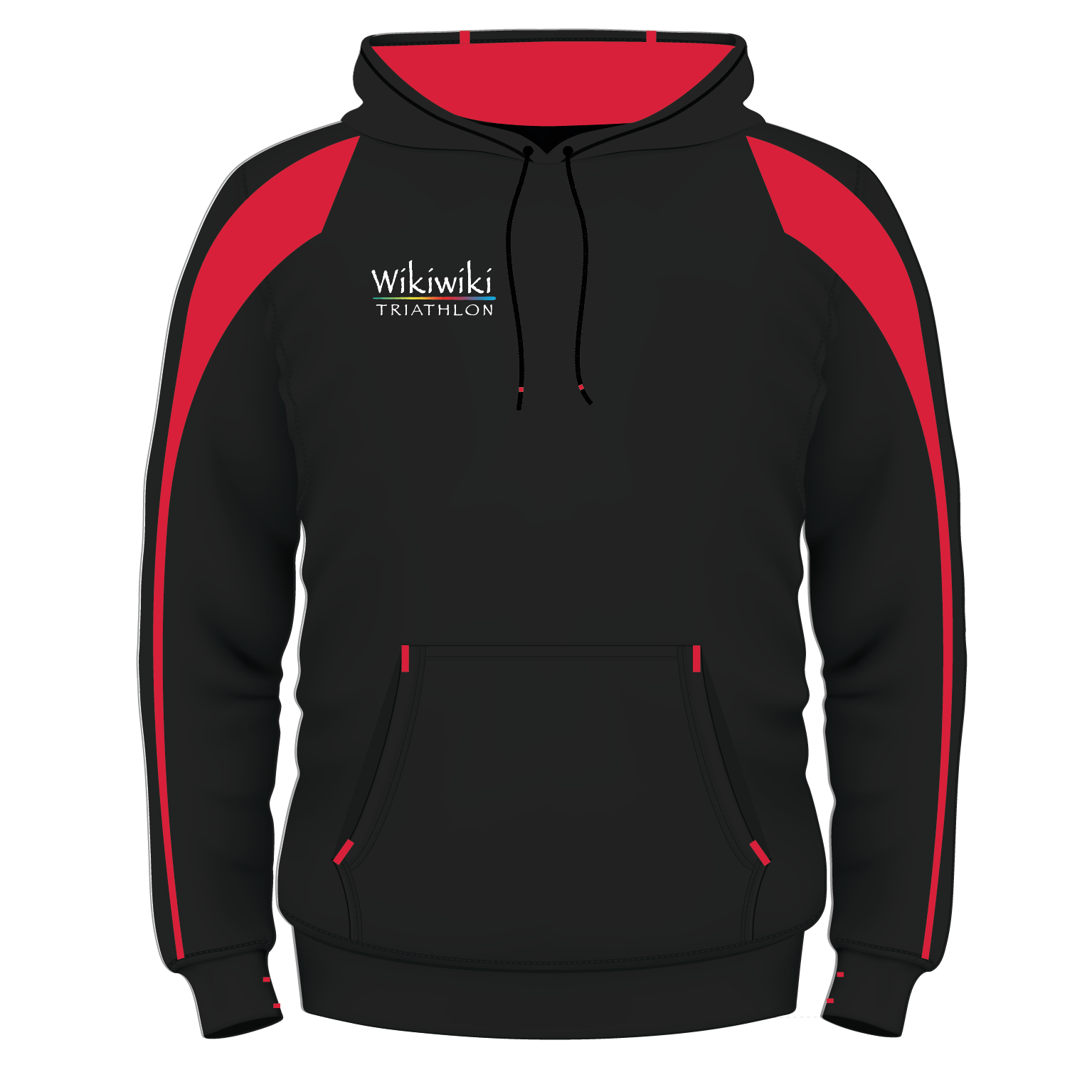 Wikiwiki Triathlon Premium Pro Hoody - Black / Red