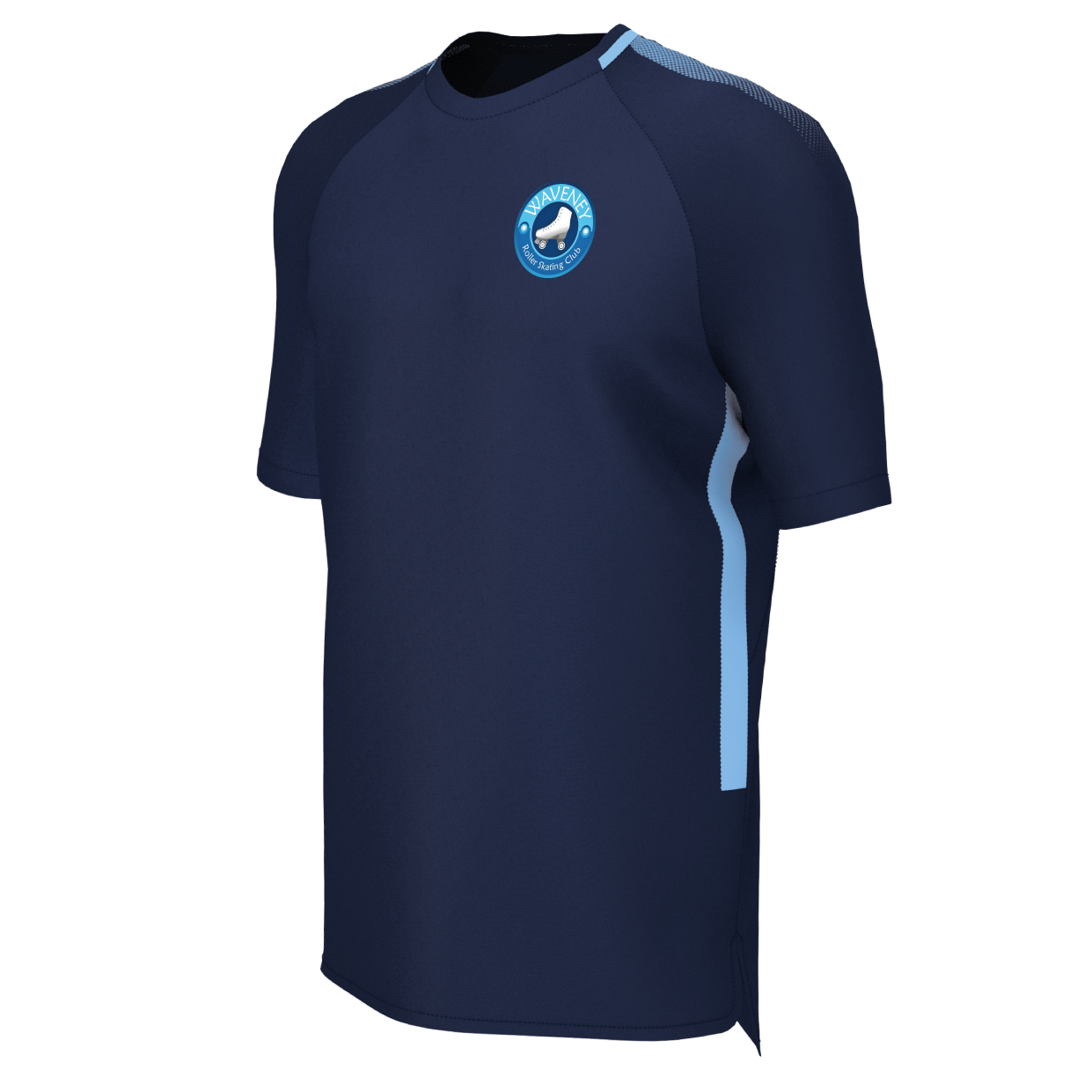 Waveney Roller Skating Club - EDGE Pro Training Tee - Navy/Sky