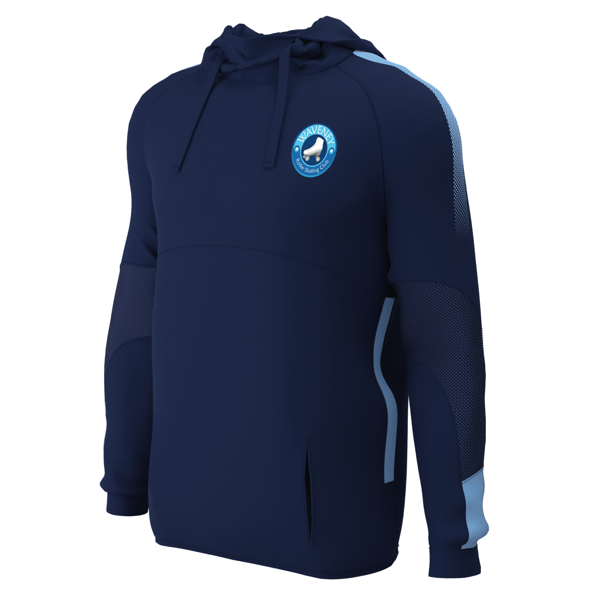 Waveney Roller Skating Club - EDGE Pro Hoodie - Navy/Sky