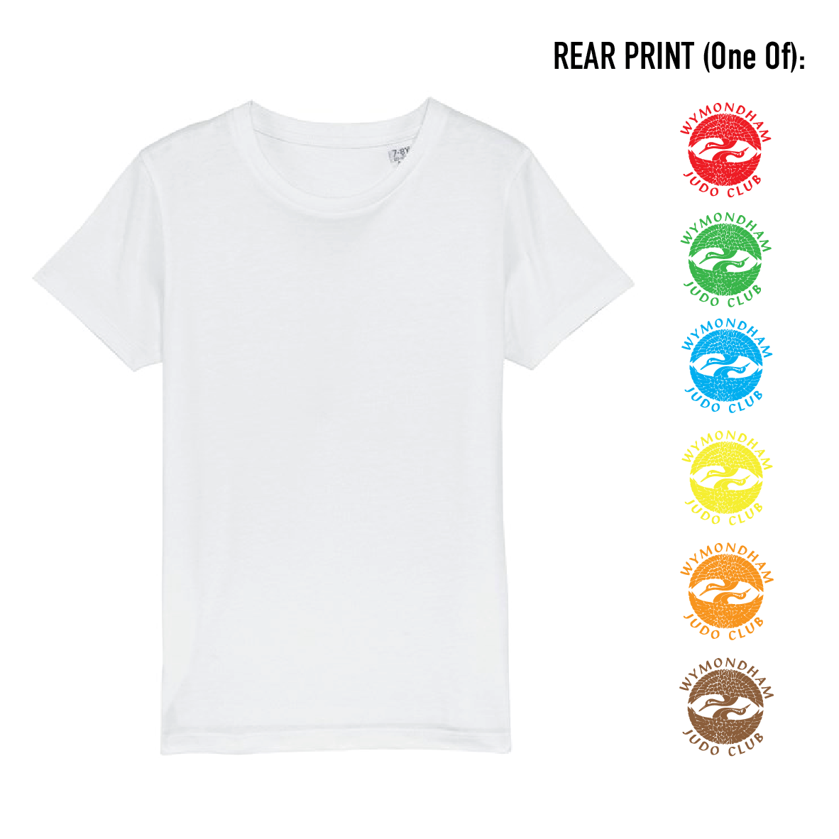 Wymondham Judo Club - Ranking Cotton T-Shirt - White