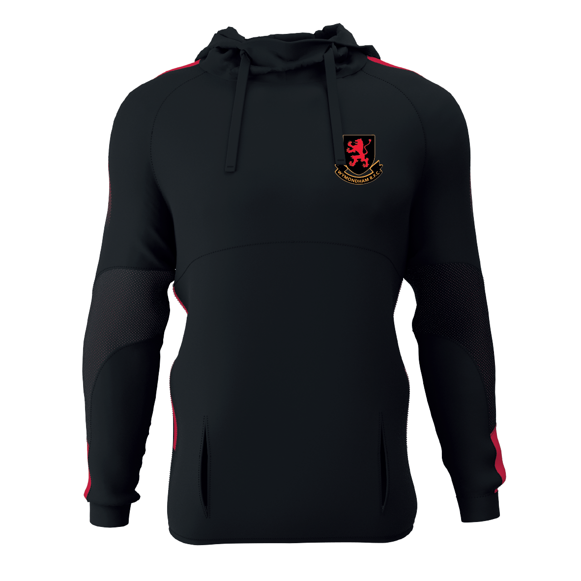 Wymondham RFC - Edge Pro Hoodie - Black/Red
