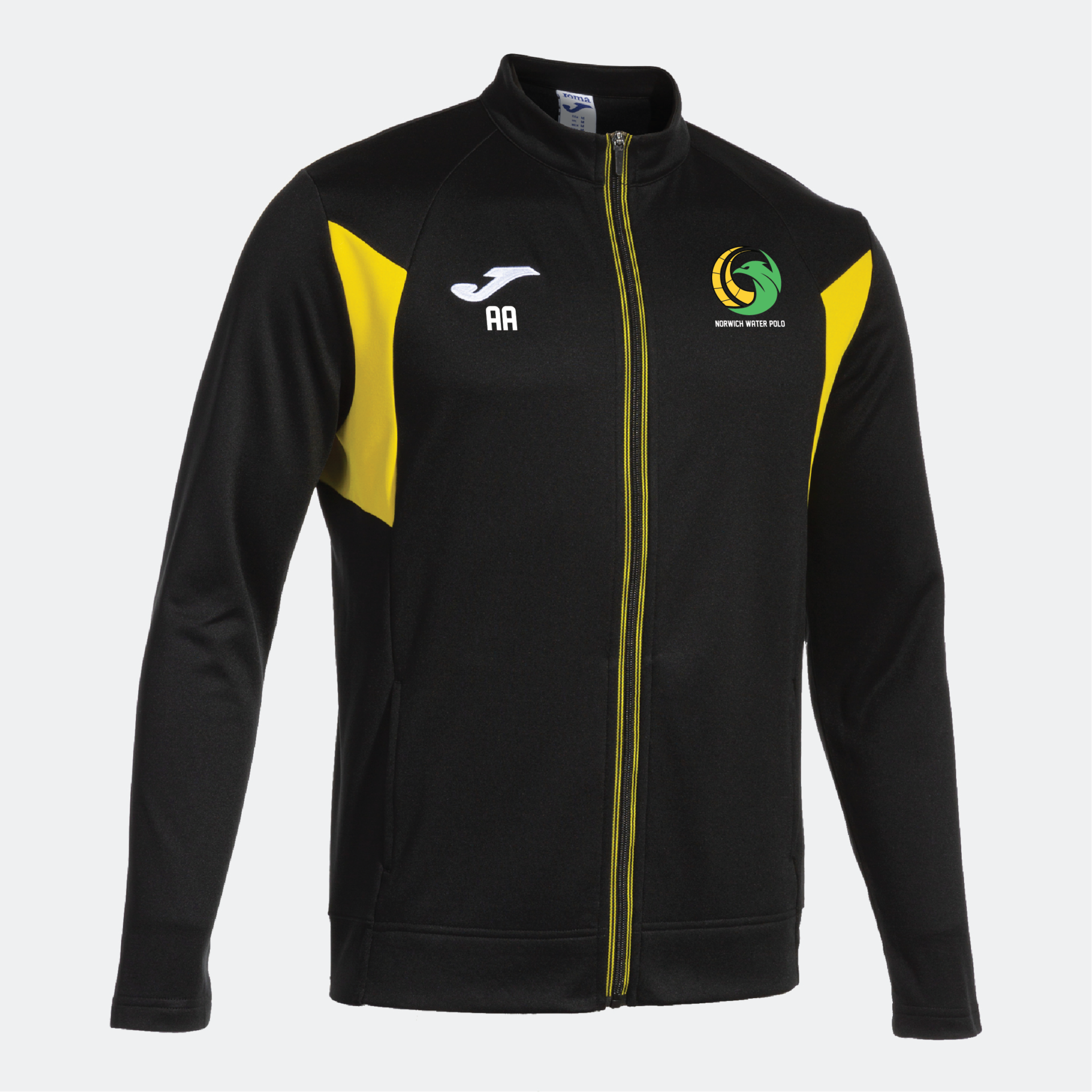 Norwich Water Polo - Joma Winner III Full Zip - Black Yellow