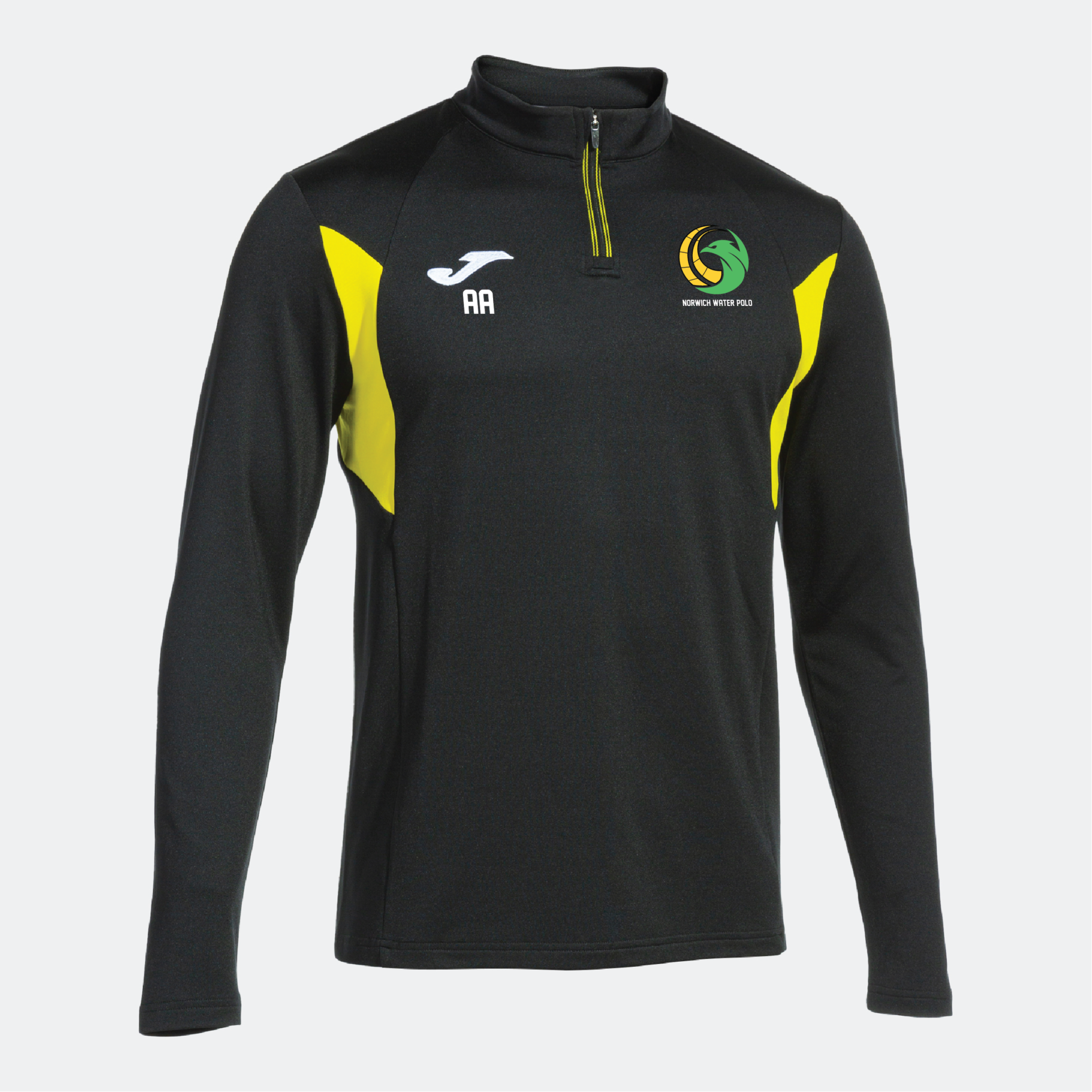 Norwich Water Polo - Joma Winner III Half Zip - Black Yellow
