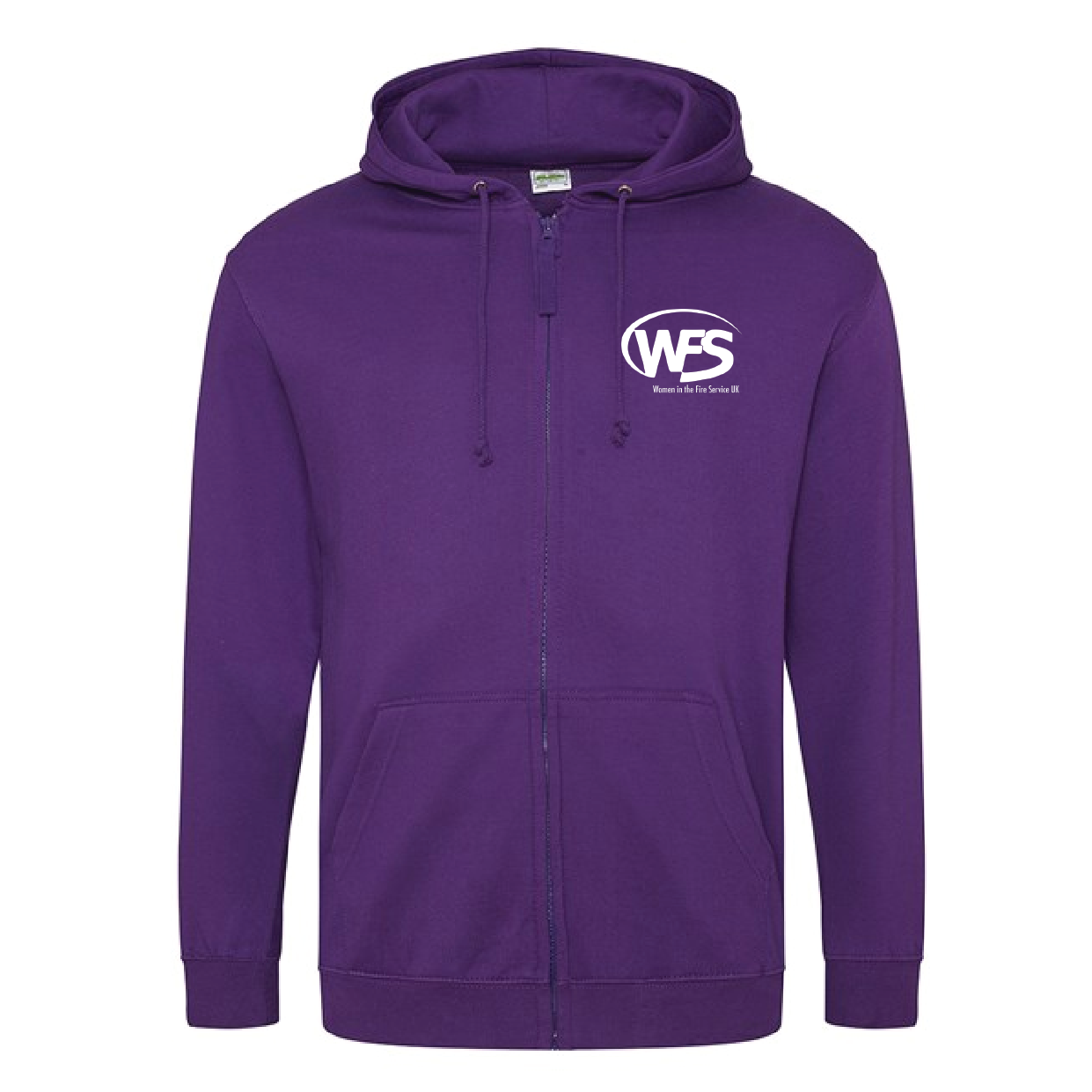 Women in the Fire Service UK – Zipped Hoodie – Purple