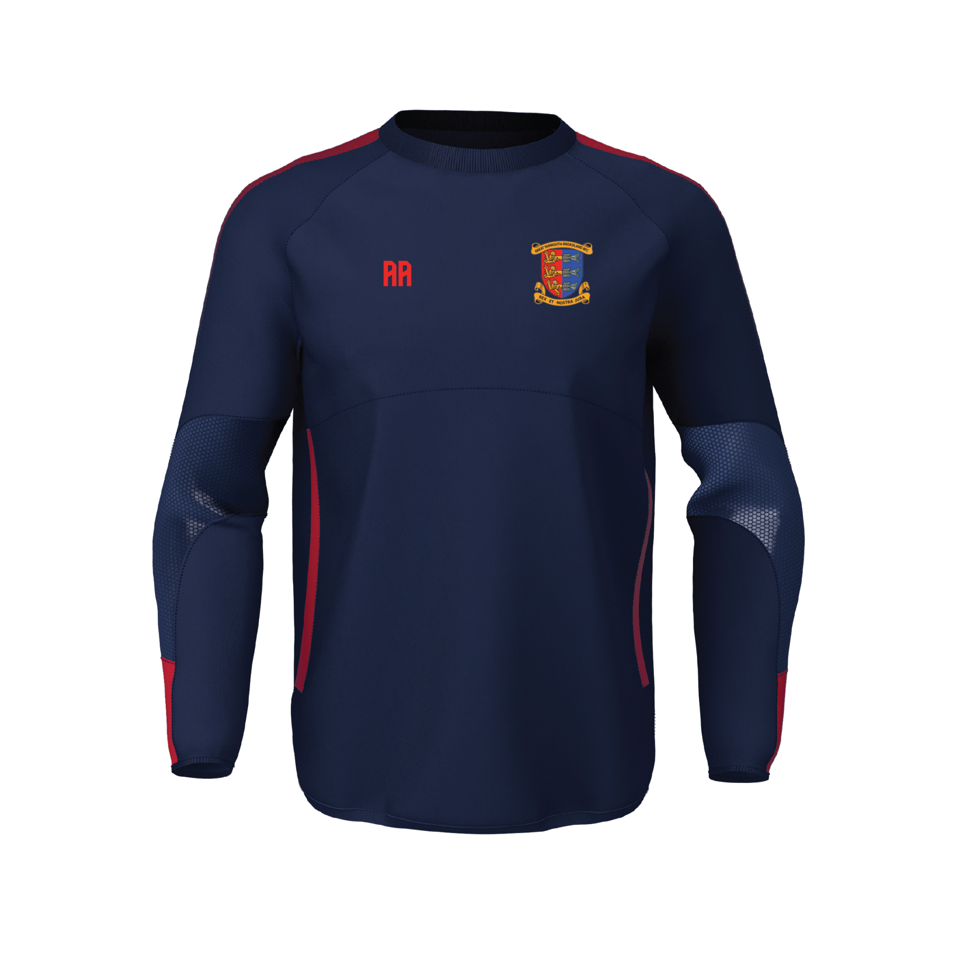 Great Yarmouth-Broadland RFC - Edge Pro Contact Top - Navy Red