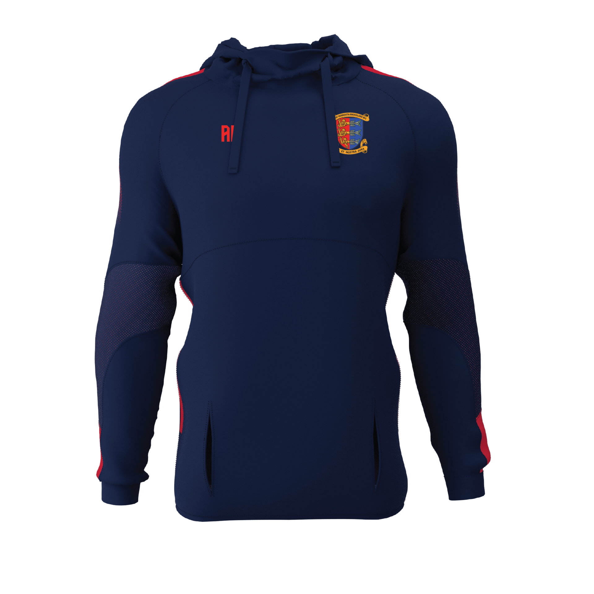 Great Yarmouth-Broadland RFC - Edge Pro Hoodie - Navy Red