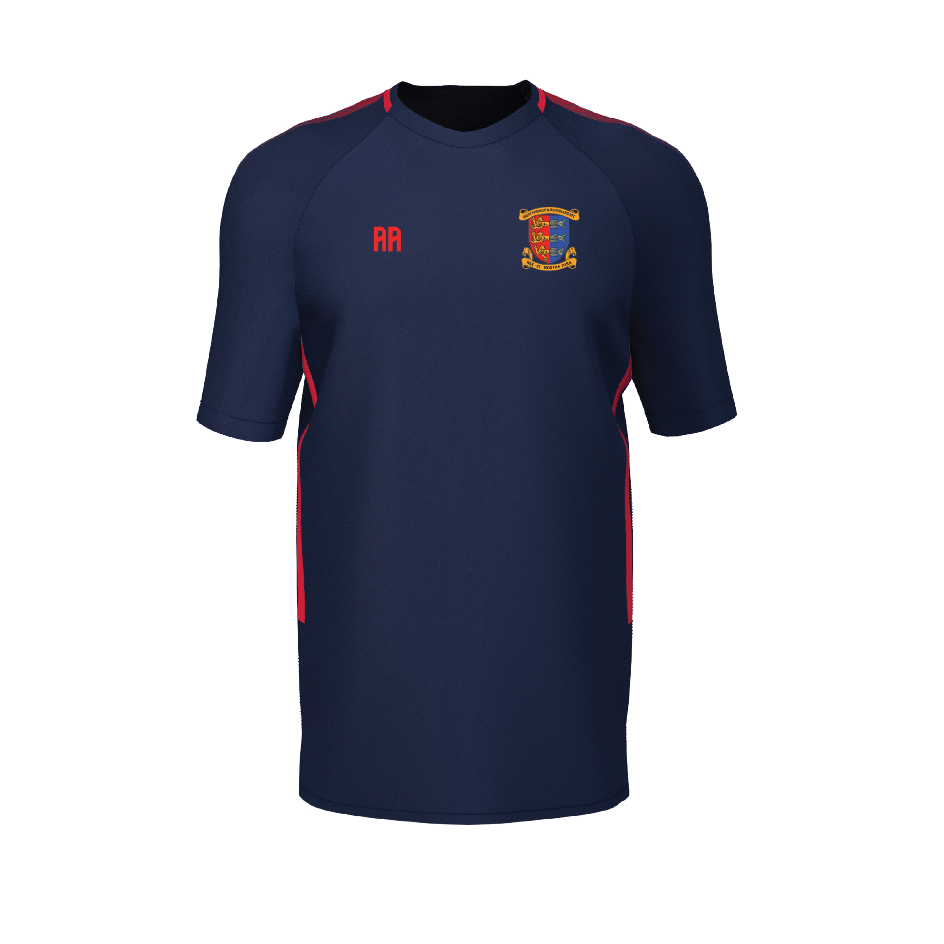 Great Yarmouth-Broadland RFC - Edge Pro T-Shirt - Navy Red