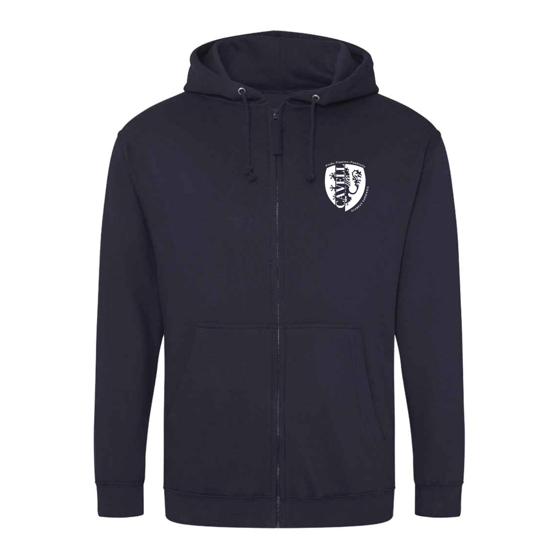 Wymondham College Cavell House - Zipped Hoodie - Oxford Navy