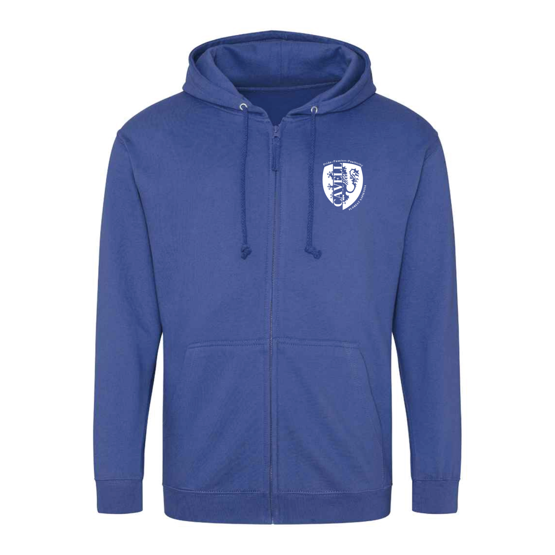 Wymondham College Cavell House - Zipped Hoodie - Royal Blue