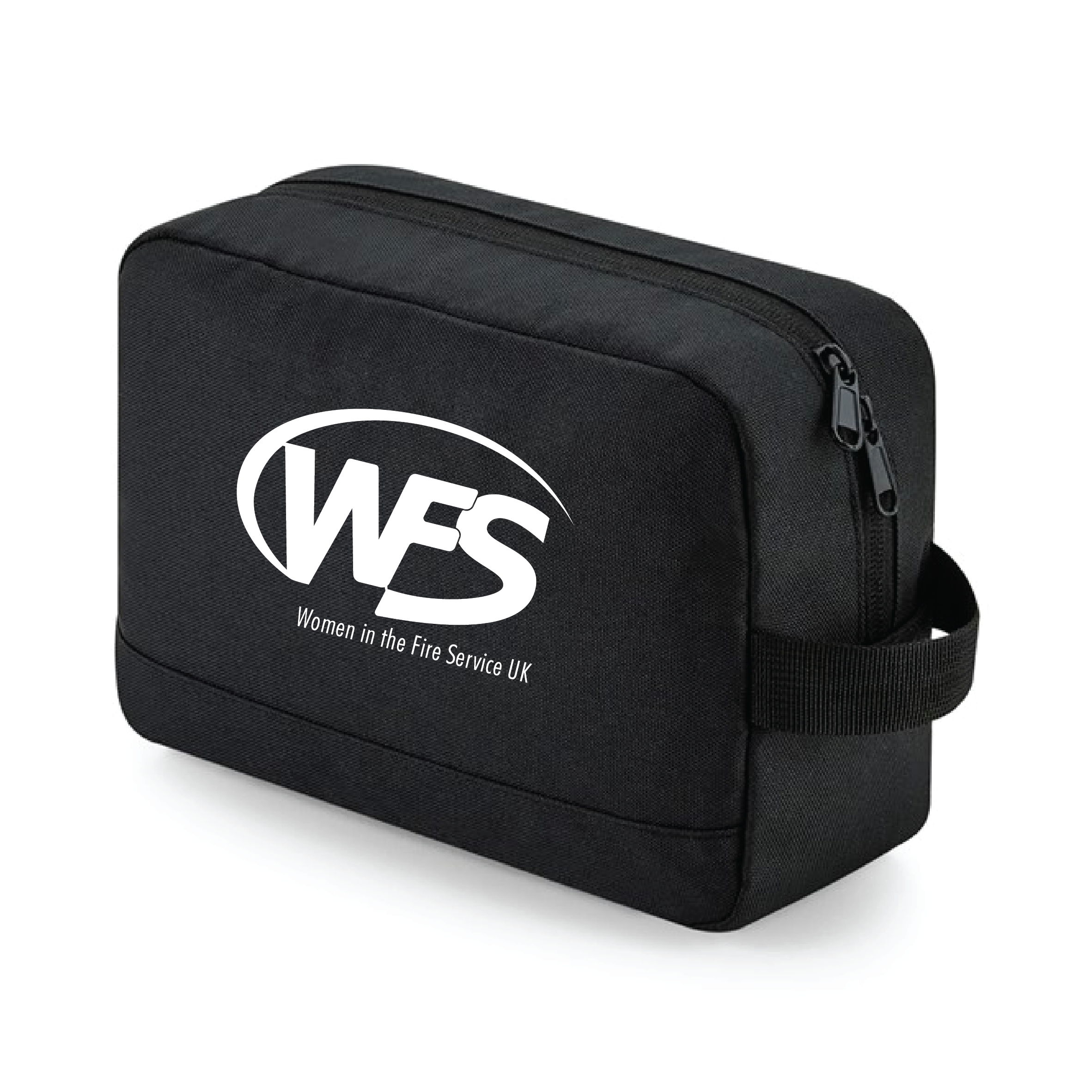Women in the Fire Service UK - Recycled Essentials Wash Bag - Black