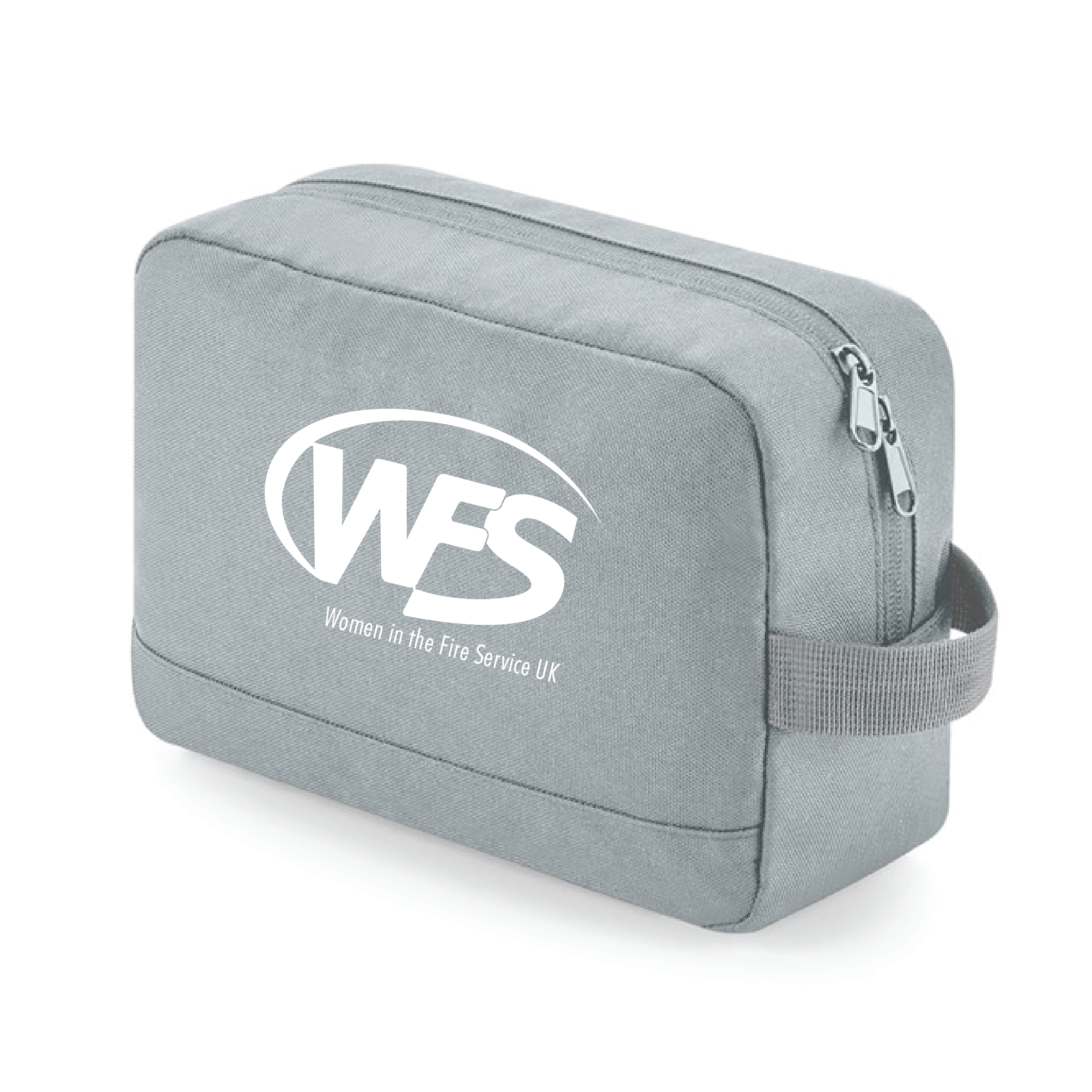 Women in the Fire Service UK - Recycled Essentials Wash Bag - Pure Grey