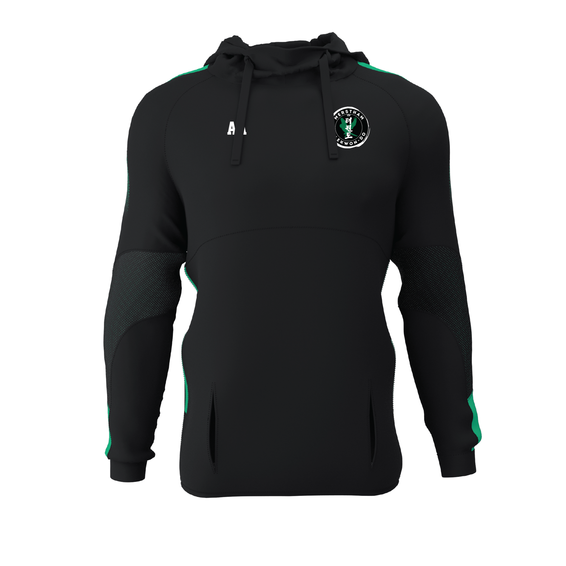 Merstham TKD - Edge Pro Hoodie - Black / Green