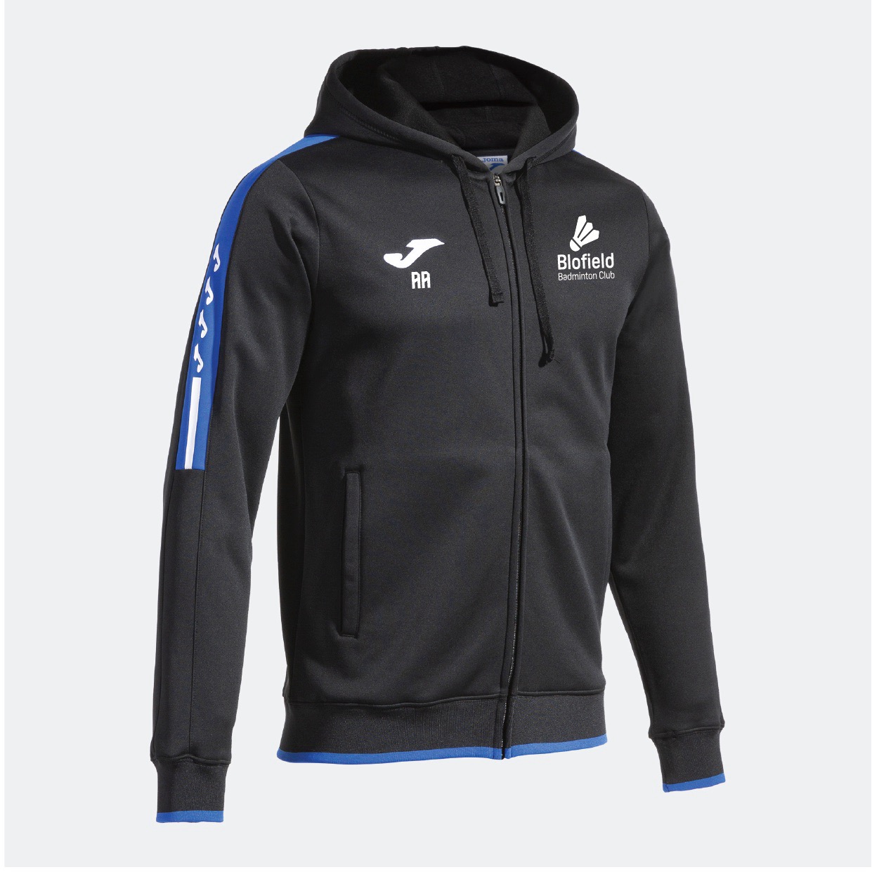 Blofield Badminton Club - Joma Olimpiada Full Zip Hoodie - Black/Royal
