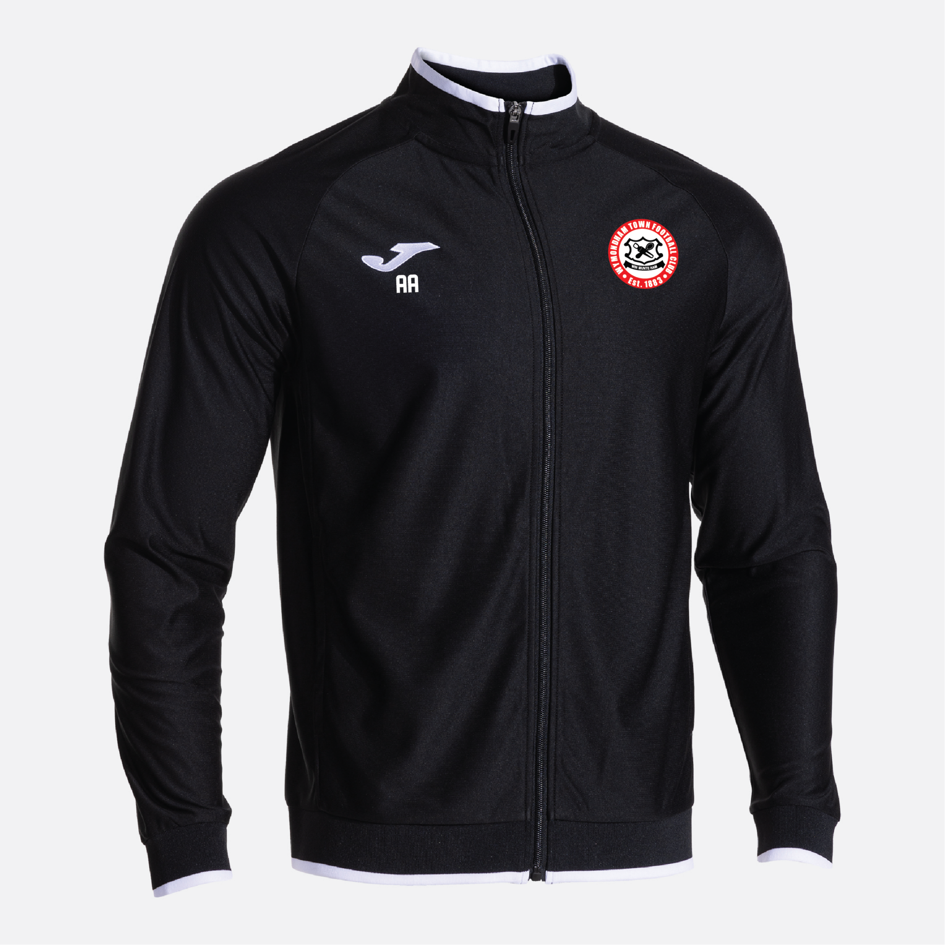 Wymondham Town FC - Joma Combi Premium Full Zip Jacket - Black White