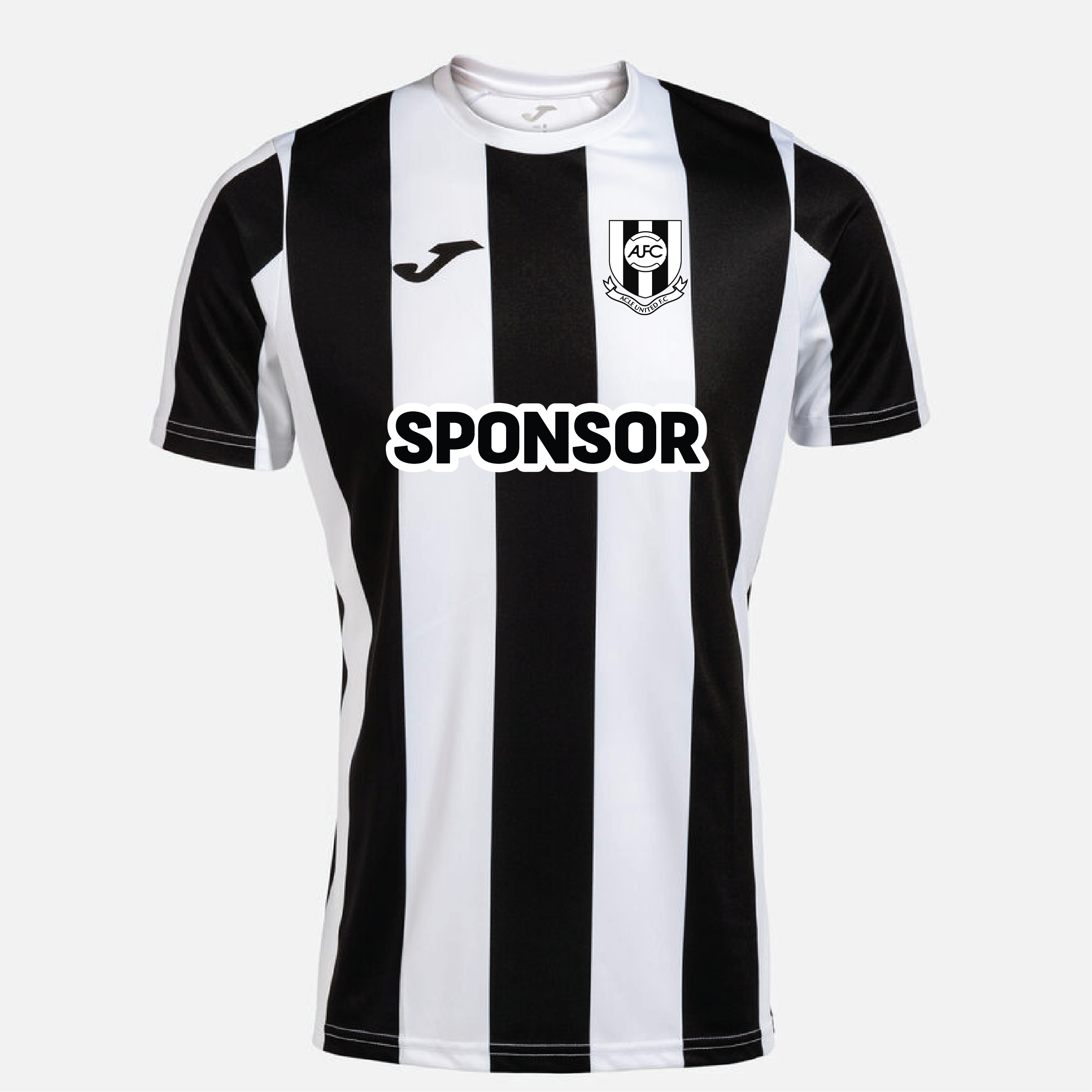 Acle United FC - Joma Inter Classic Youth Home Shirt - White Black