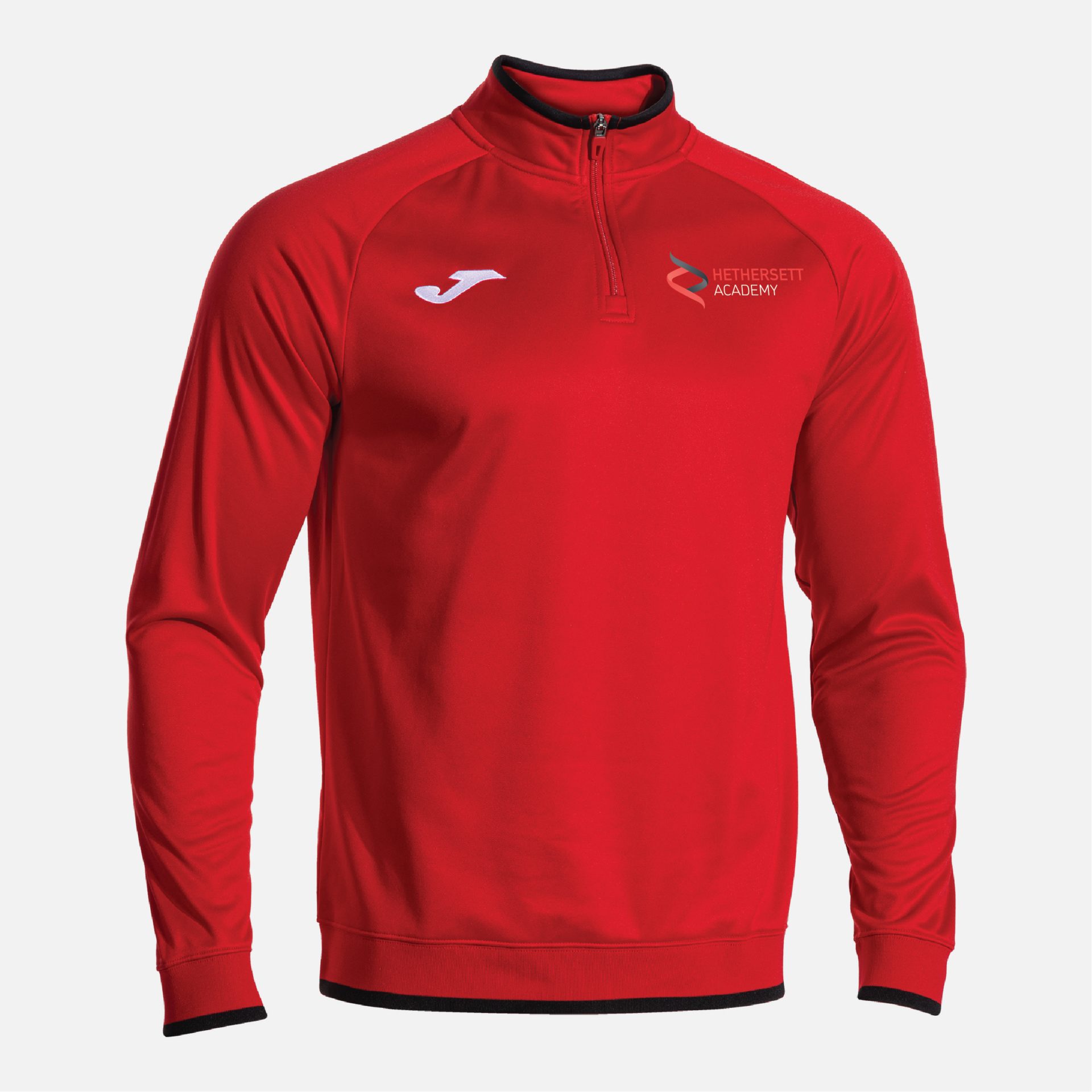 Hethersett Academy PE Staff - Joma Combi Premium 1/4 Zip Sweatshirt - Red Black